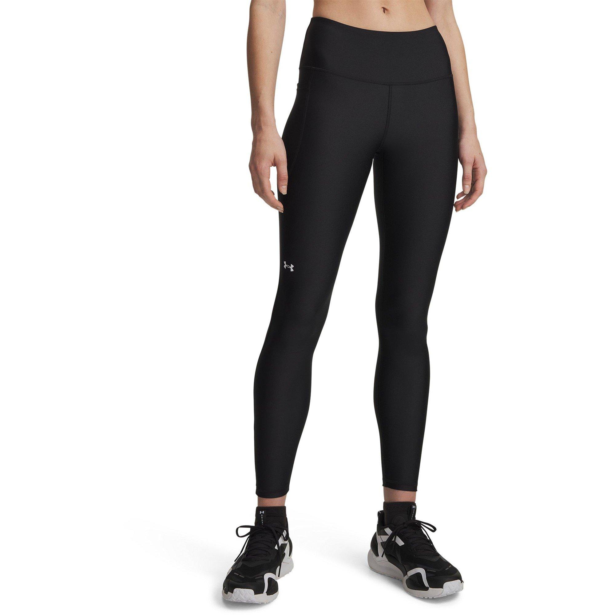 Black/White - Under Armour - Under HeatGear Armour No Slip Waistband Womens Performance Leggings - 3