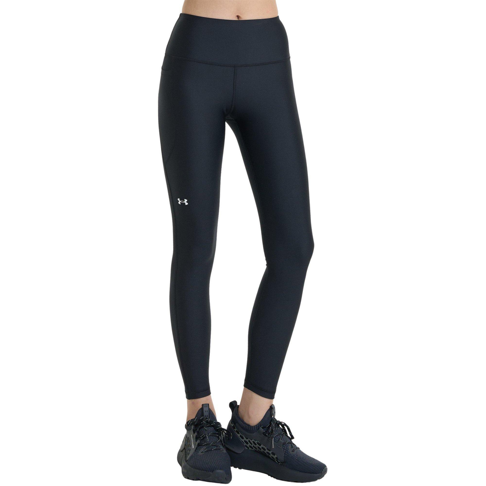 Black/White - Under Armour - Under HeatGear Armour No Slip Waistband Womens Performance Leggings - 8