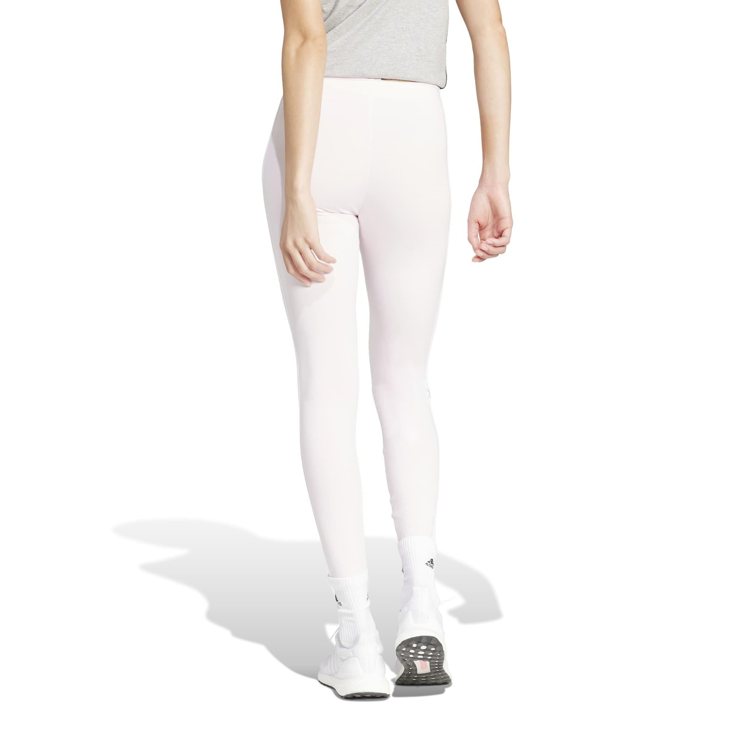 Clear Pink/Wht - adidas - Essentials 3-Stripes Cotton Leggings Womens - 3