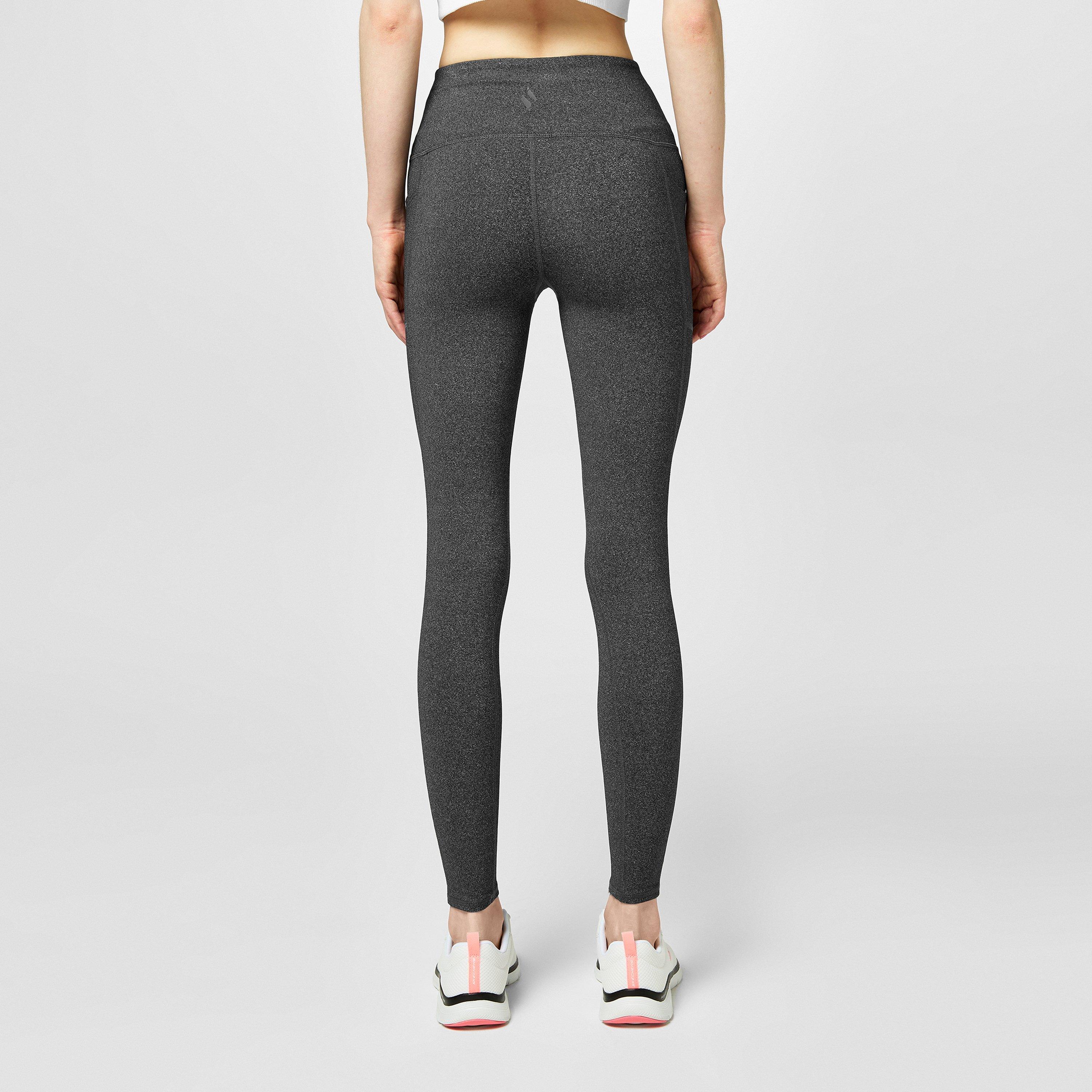 Grey - Skechers - Go Walk High Waisted Leggings II Ladies - 3