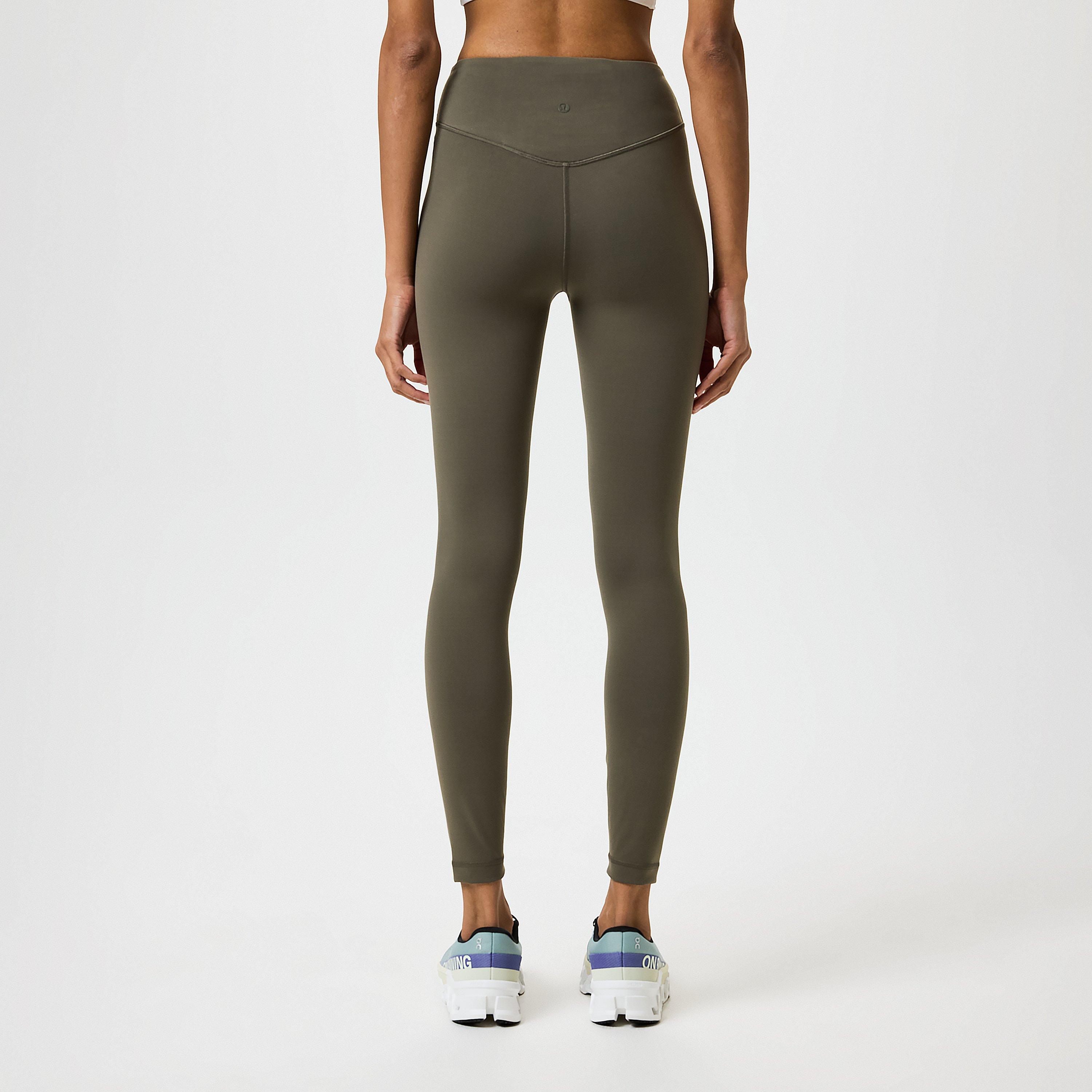 Army Green - Lululemon - Women'S Nylon Wunder Train Performance Tights - 3