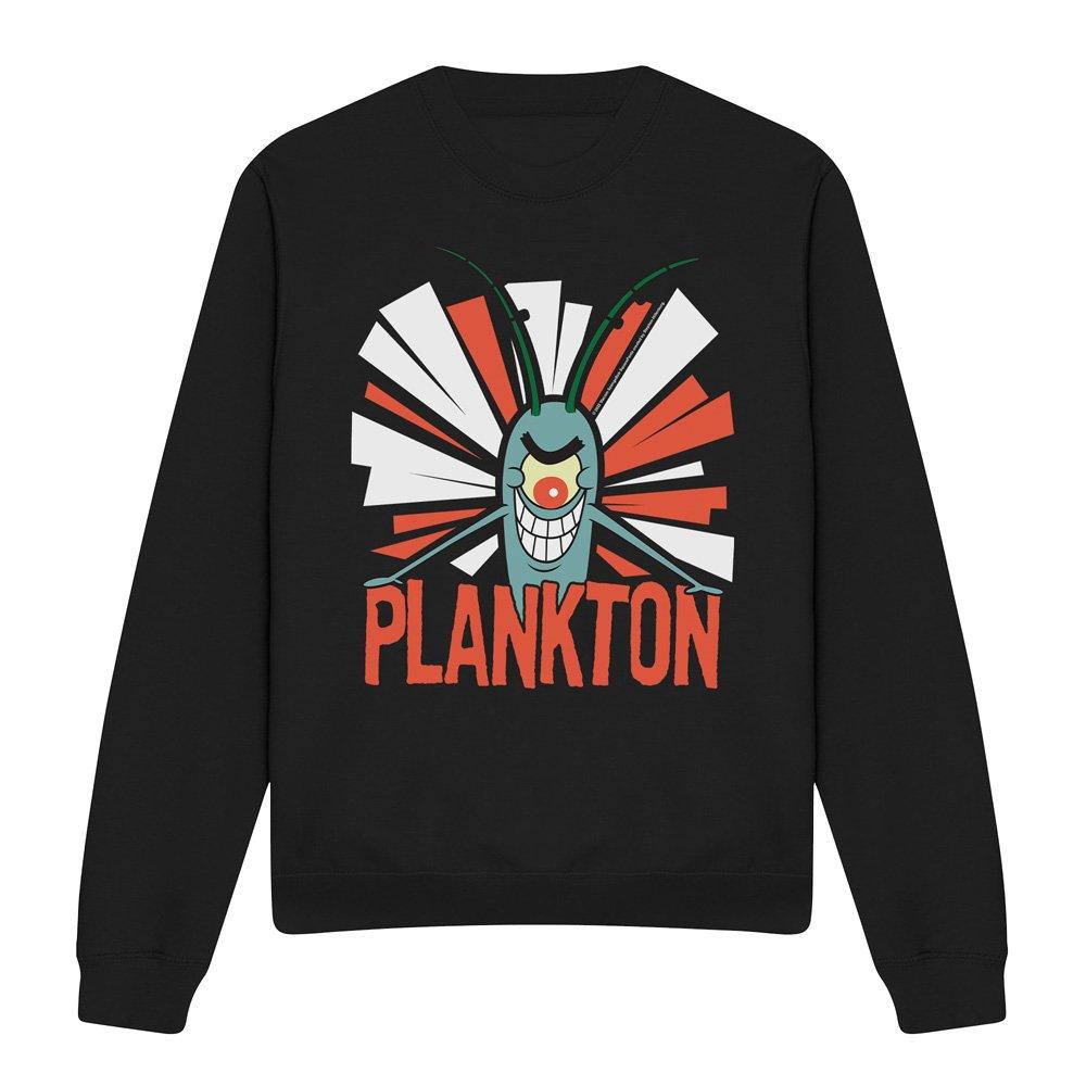 Black - Spongebob - Spongebob Plankton Crew Sweatshirt Black - 4