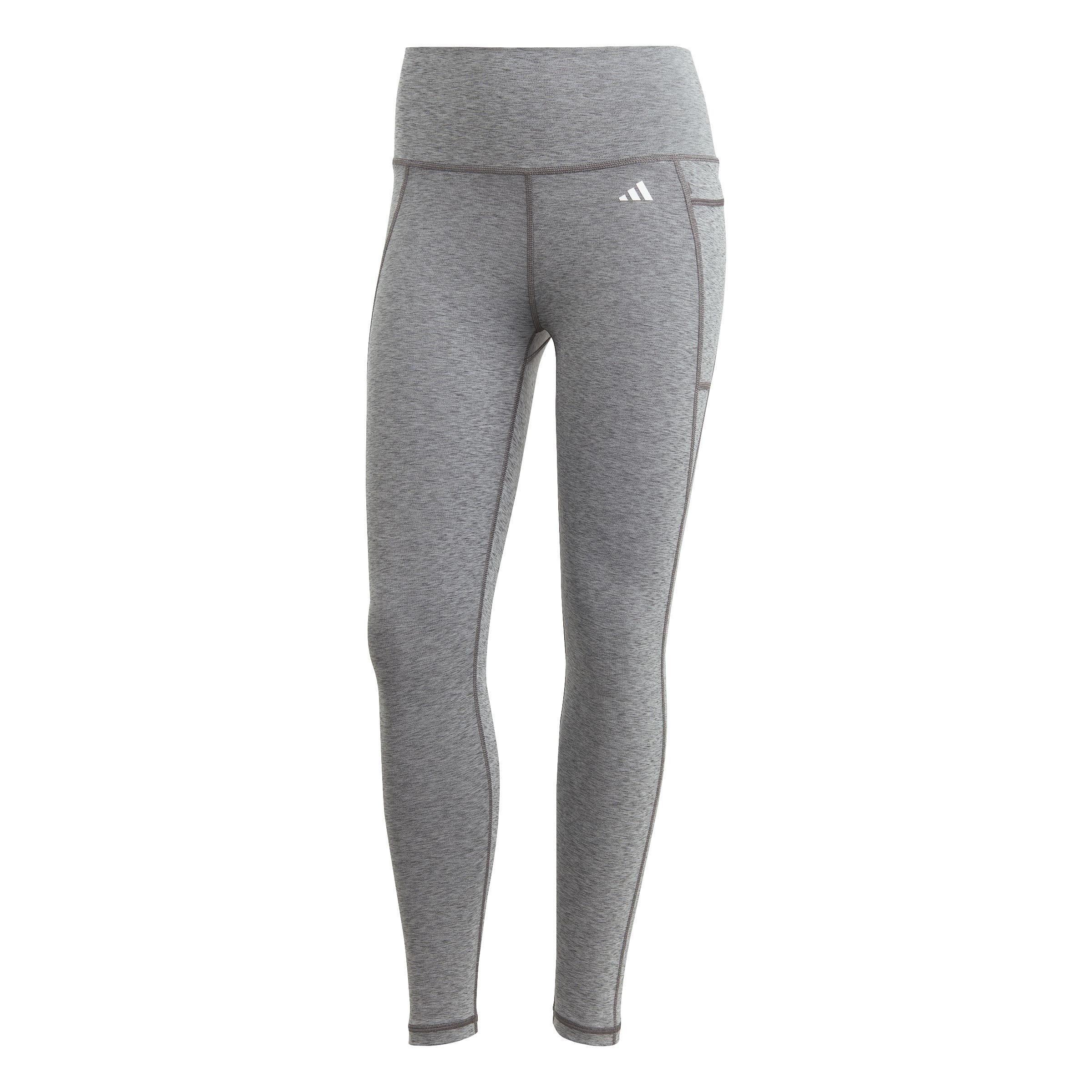 Grey - adidas - High Wasited Logo 7/8 Tights Womens - 1