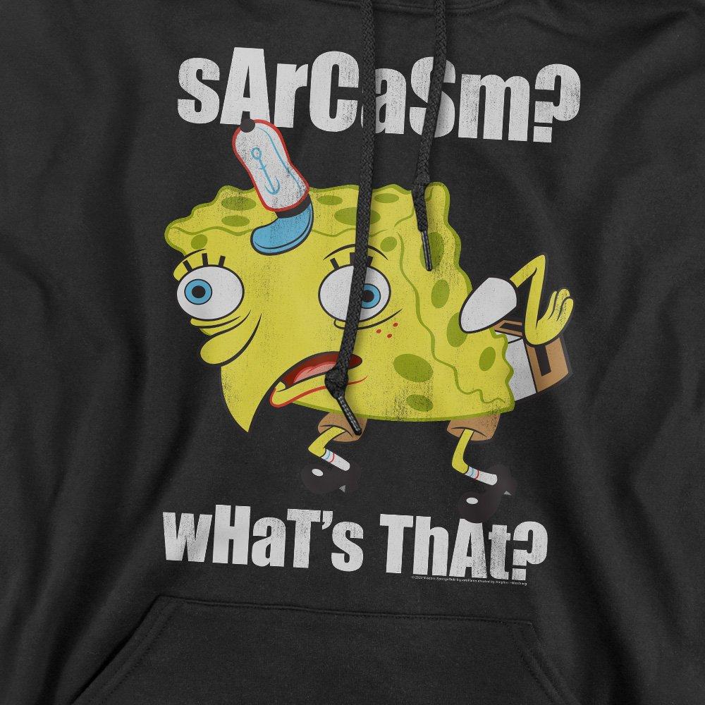 Black - Spongebob - Spongebob SarcaSmall Meme Hoddie Black - 2