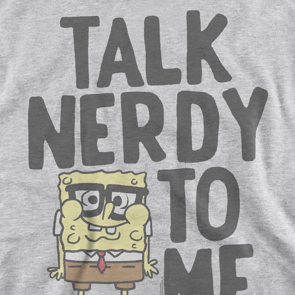 Light Grey - Spongebob - Spongebob Talk Nerdy To Me Unisex Crew Sweatshirt - 2
