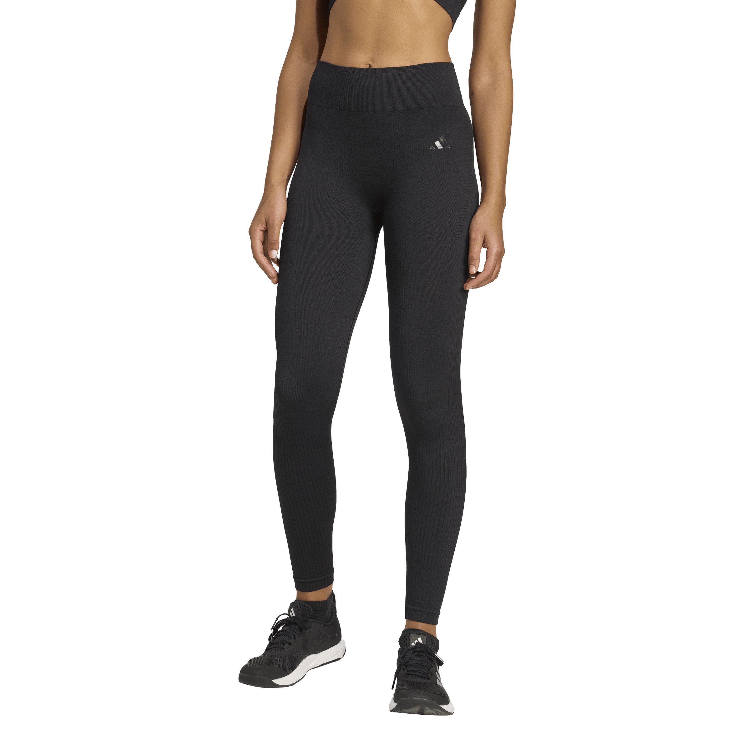 Black - adidas - Workout Essentials Full-Length Knit Leggings Womens - 3