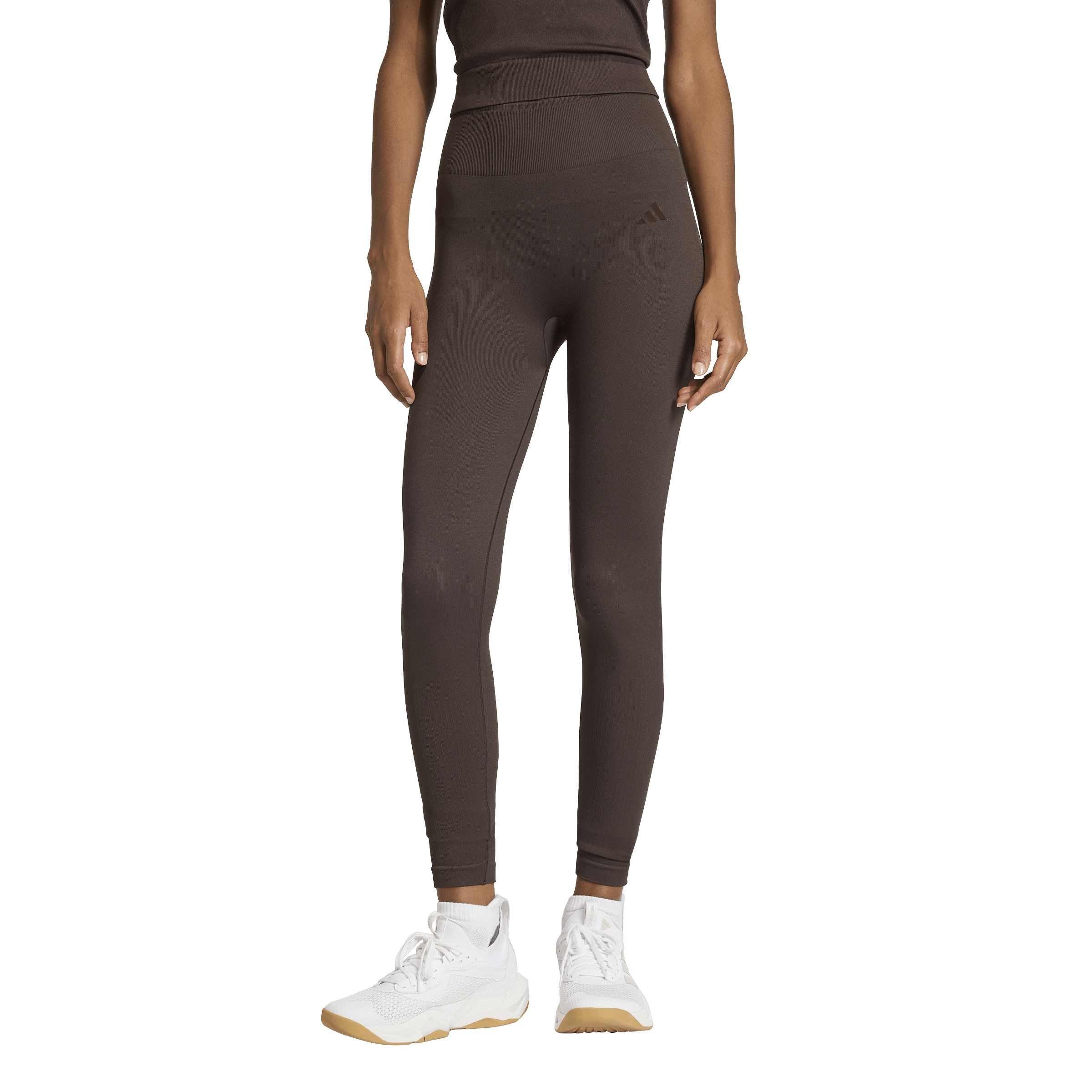 Coffee - adidas - Workout Essentials Full-Length Knit Leggings Womens - 2