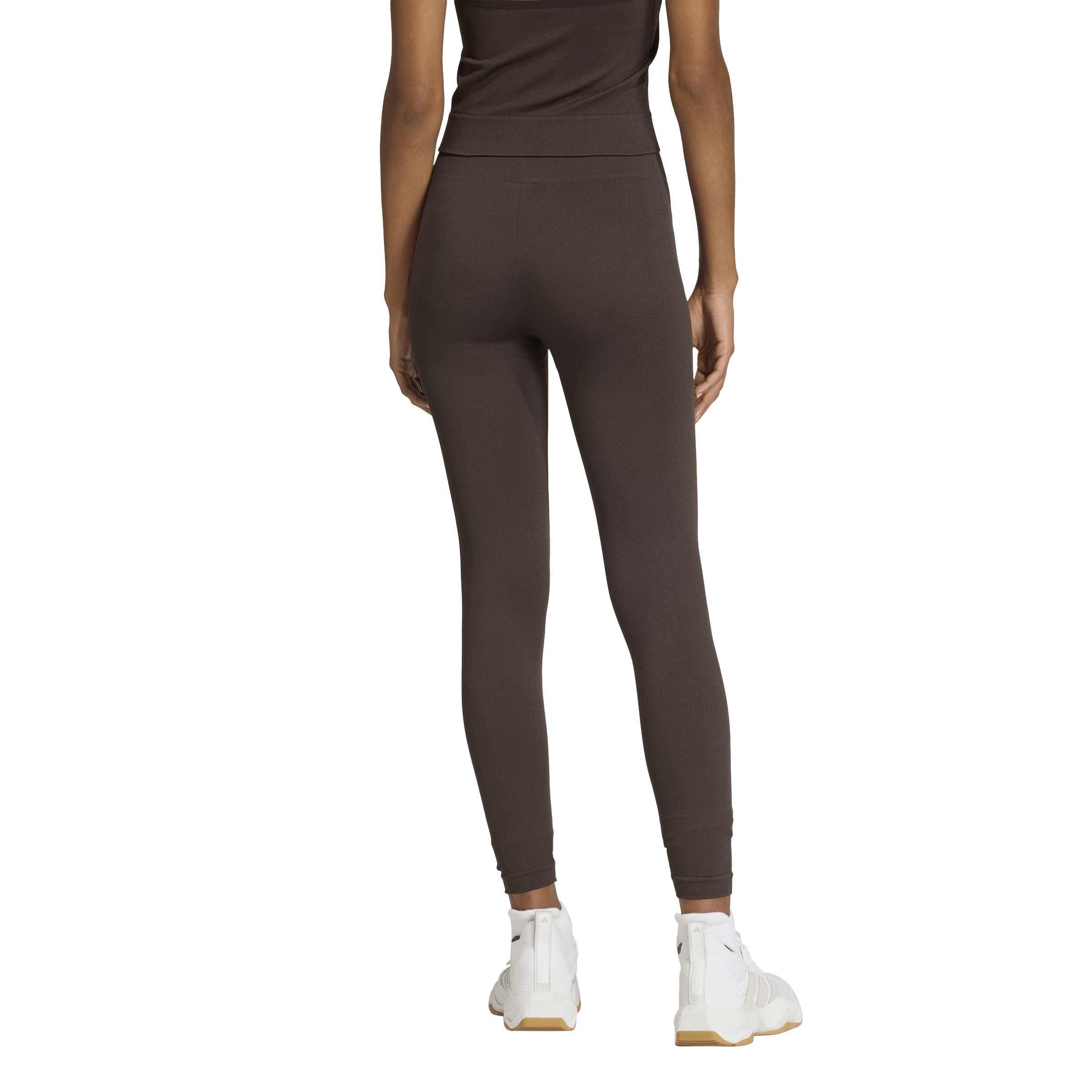 Coffee - adidas - Workout Essentials Full-Length Knit Leggings Womens - 3