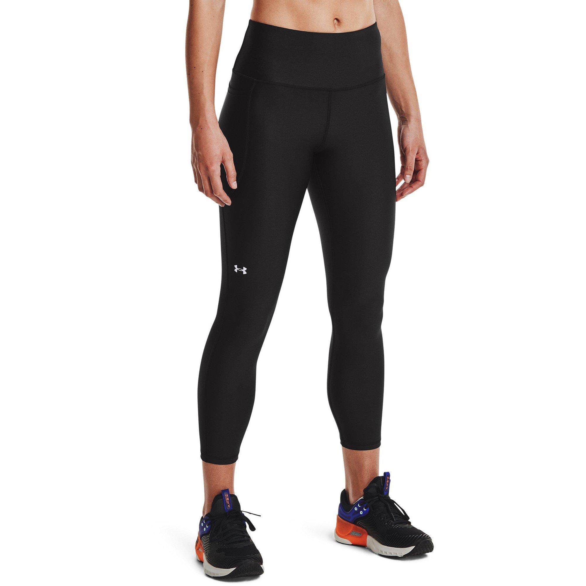 Preto - Under Armour - Armour HeatGear® No-Slip Waistband Ankle Leggings Women's - 3