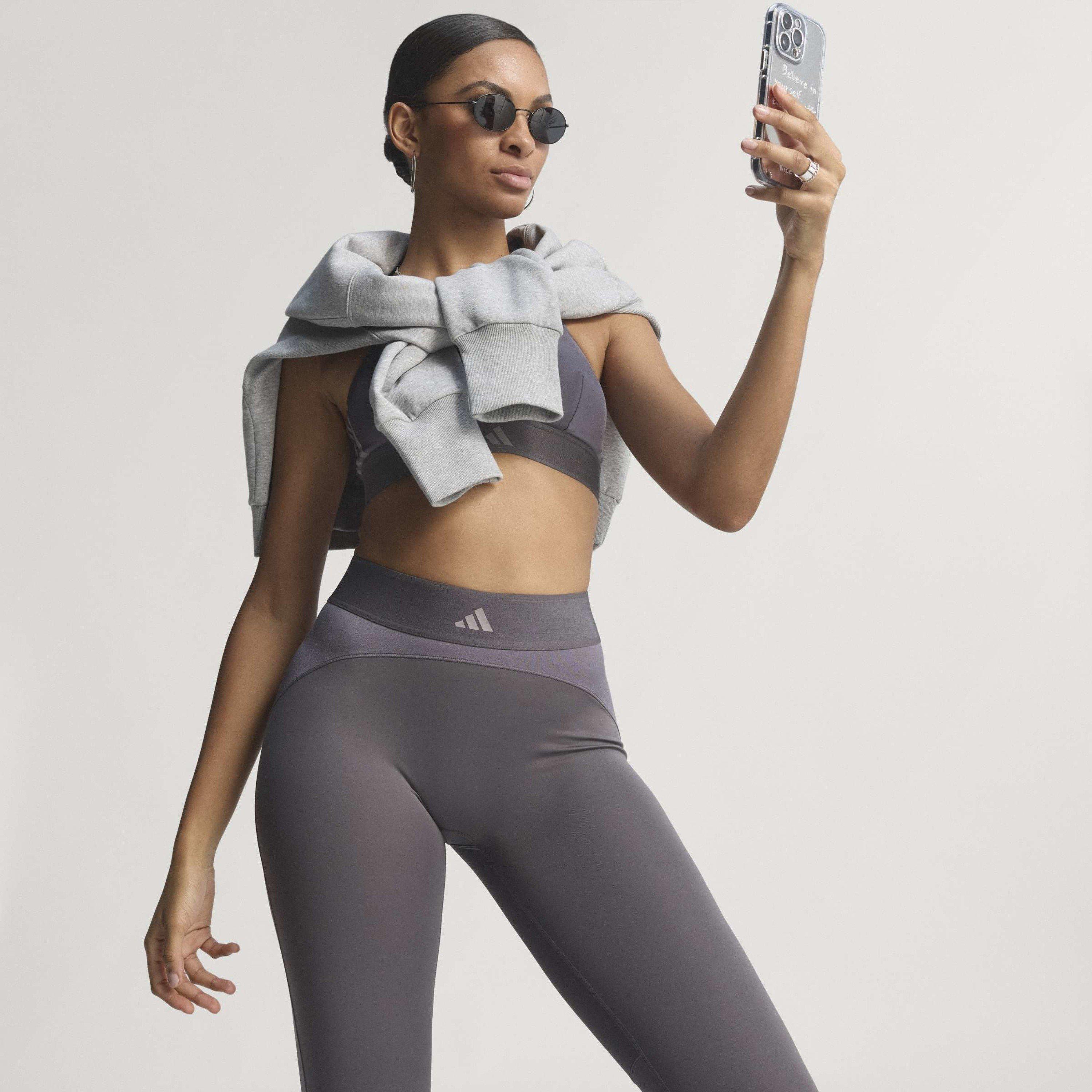 Grey Strata - adidas - Hyg Shn Tight Ld54 - 11