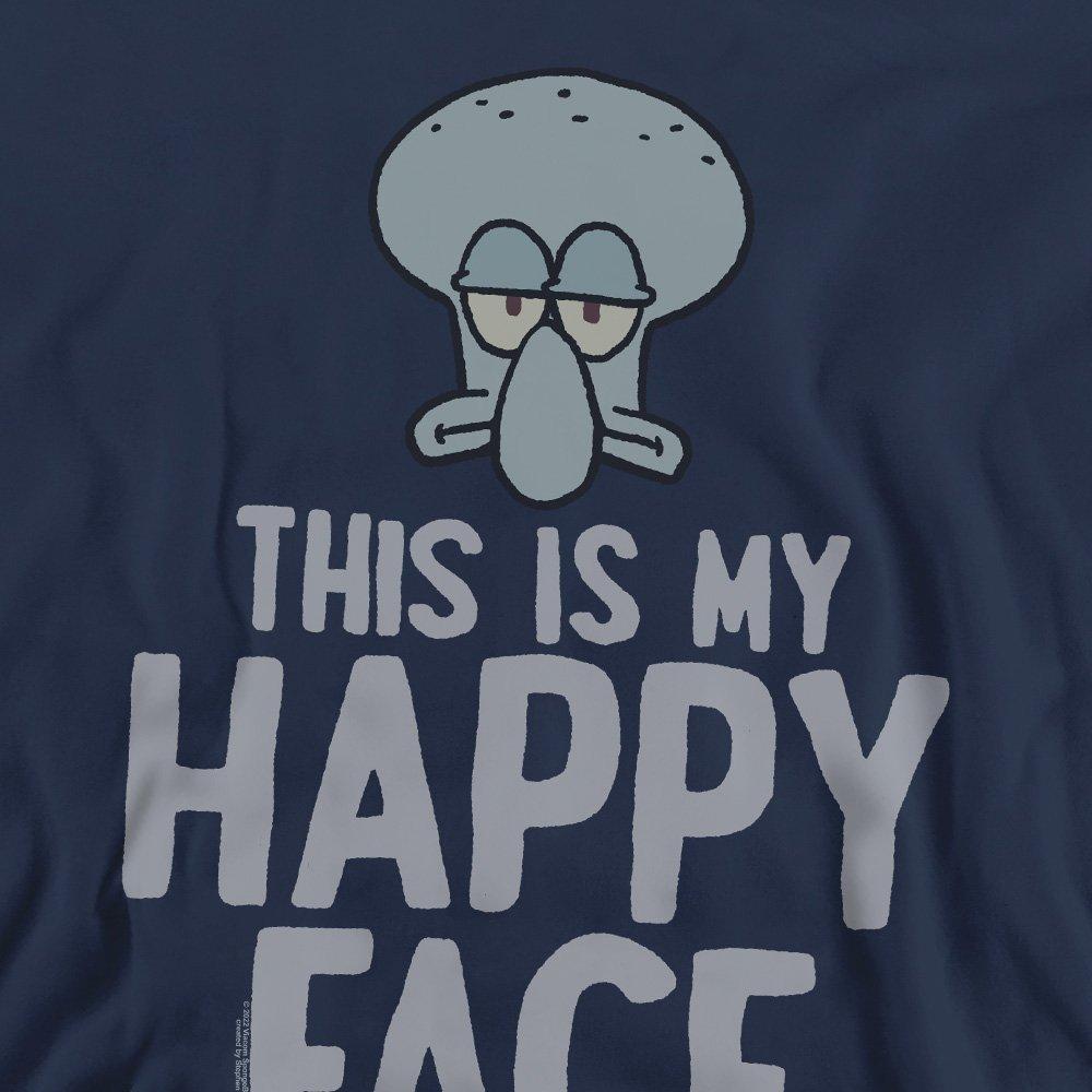 Navy - Spongebob - Spongebob Happy Face Unisex Crew Sweatshirt Navy - 2