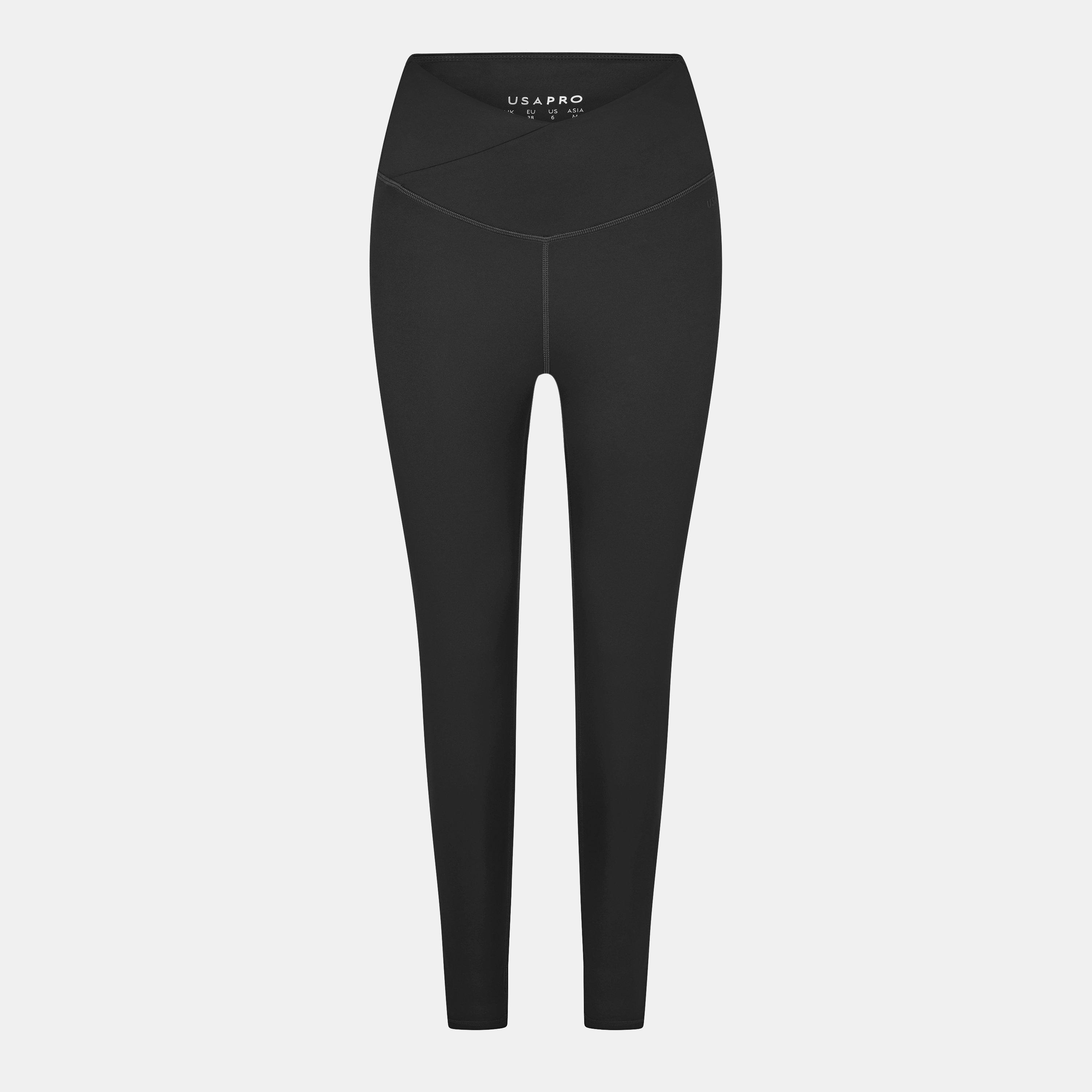 Usa Pro Women's Wrap Legging - Black - 8 (36)