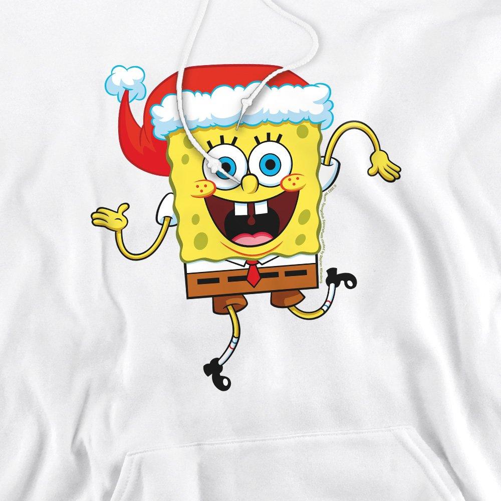 White - Spongebob - Spongebob Squarepants Christmas Santa Hat Hoodie - 2