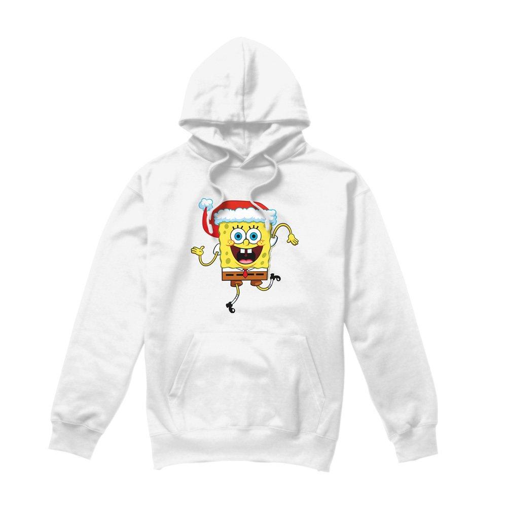 White - Spongebob - Spongebob Squarepants Christmas Santa Hat Hoodie - 4