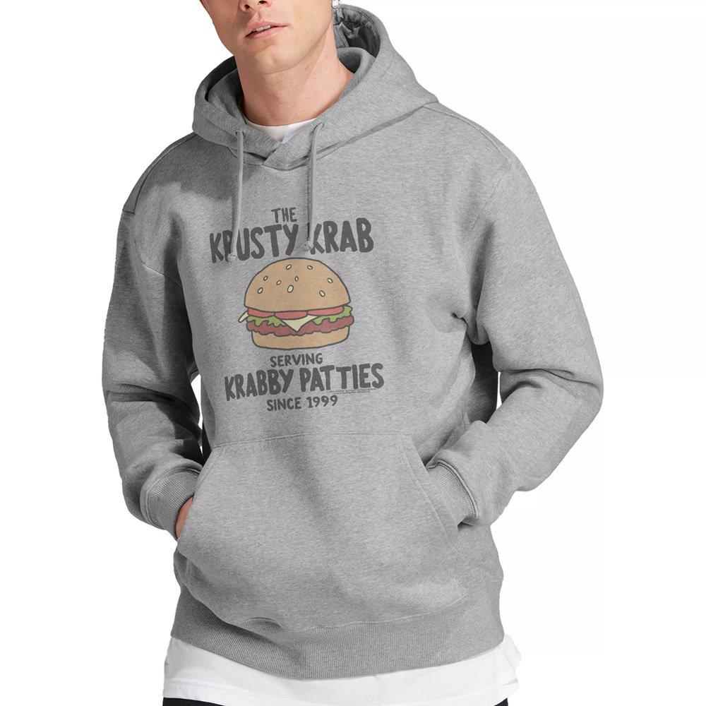Light Grey - Spongebob - Spongebob Krabby Patties Hoodie Athletic Heather - 1
