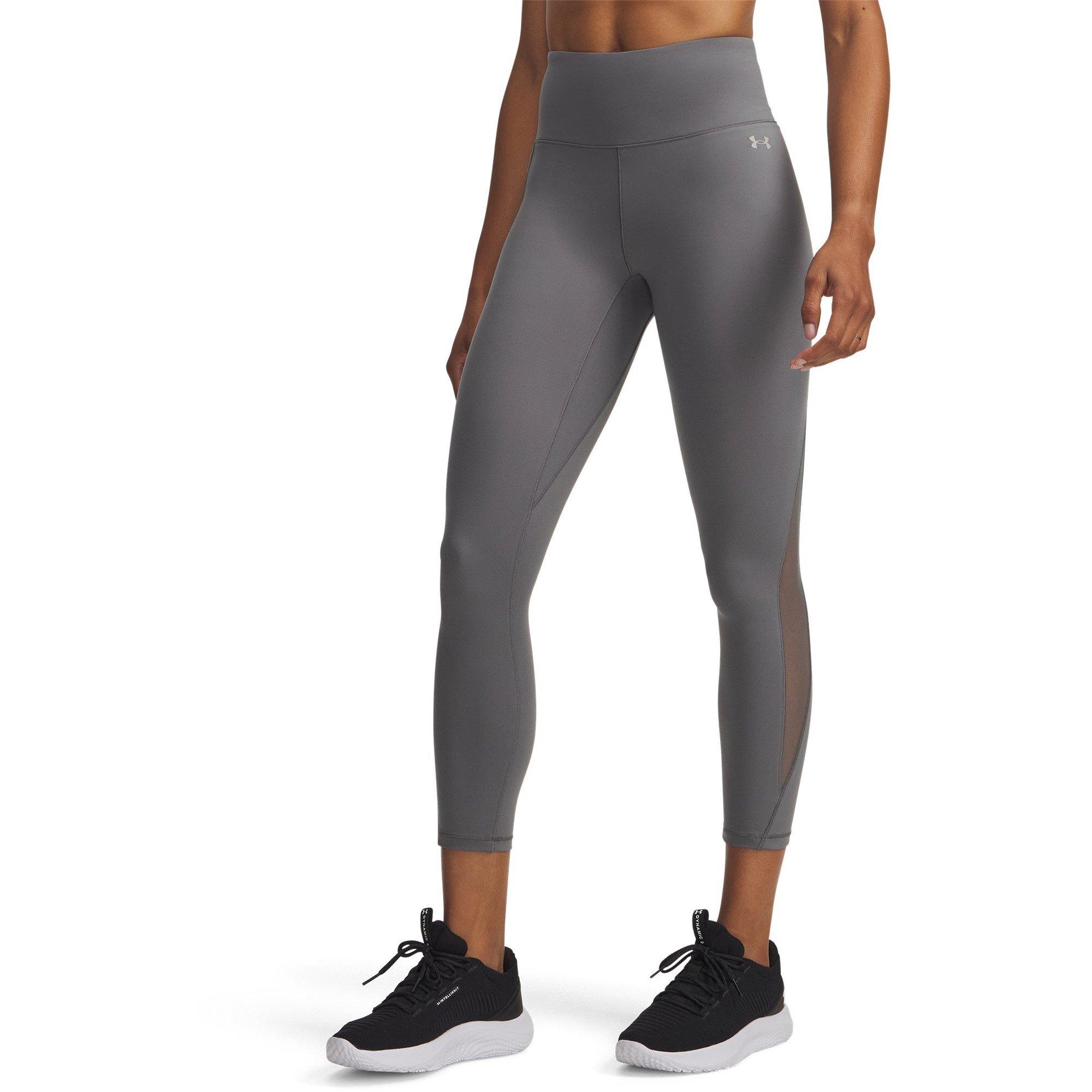 Under Armour Women's Motion Mesh Performance Gym Leggings - Green/Titanium - 10 (S)
