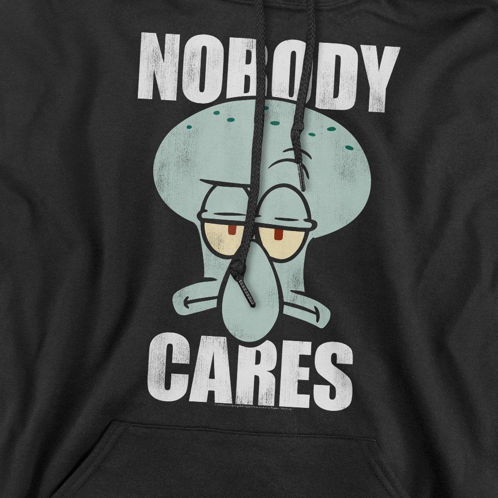 Black - Spongebob - Spongebob Nobody Cares Meme Hoodie Black - 2