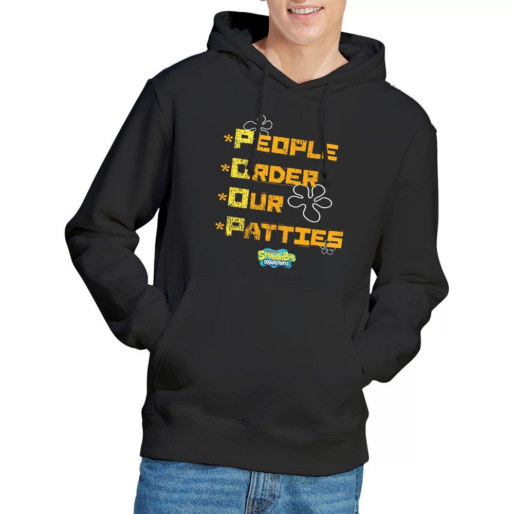Black - Spongebob - Spongebob People Order Our Patties Hoodie Black - 1