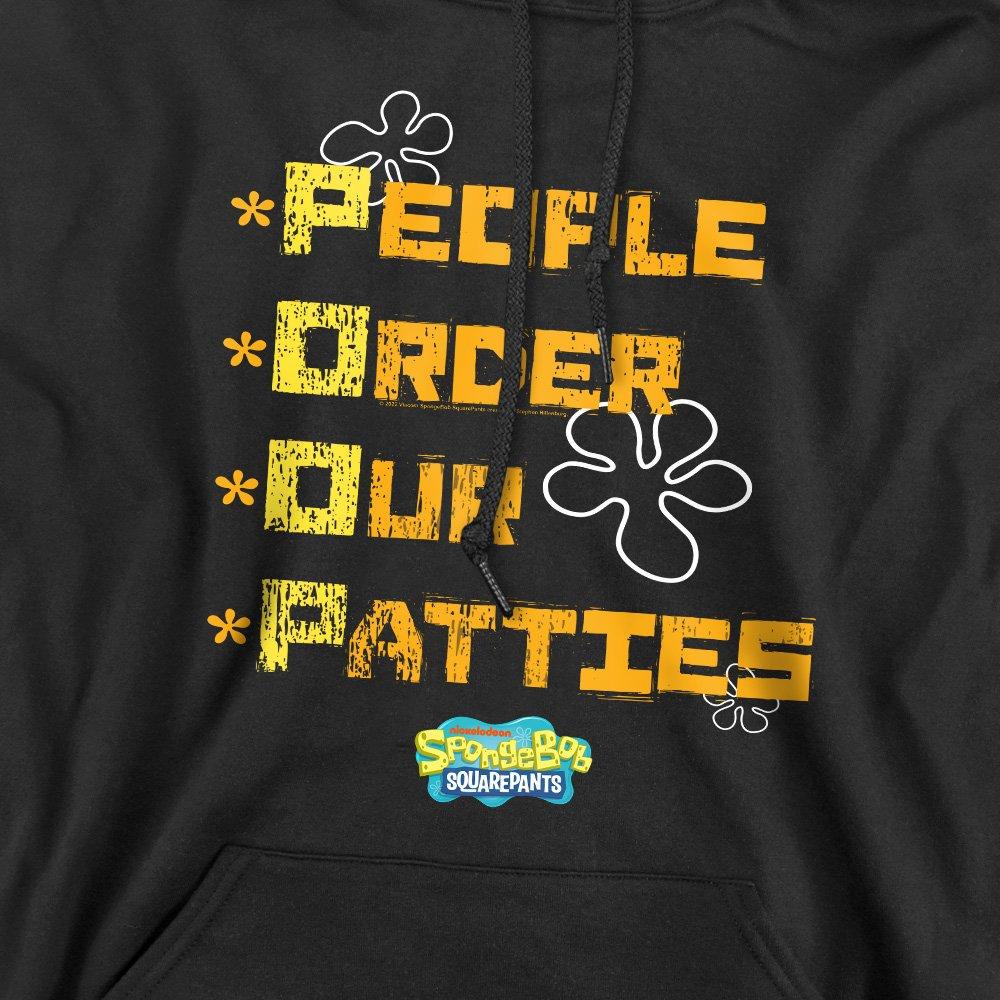 Black - Spongebob - Spongebob People Order Our Patties Hoodie Black - 2