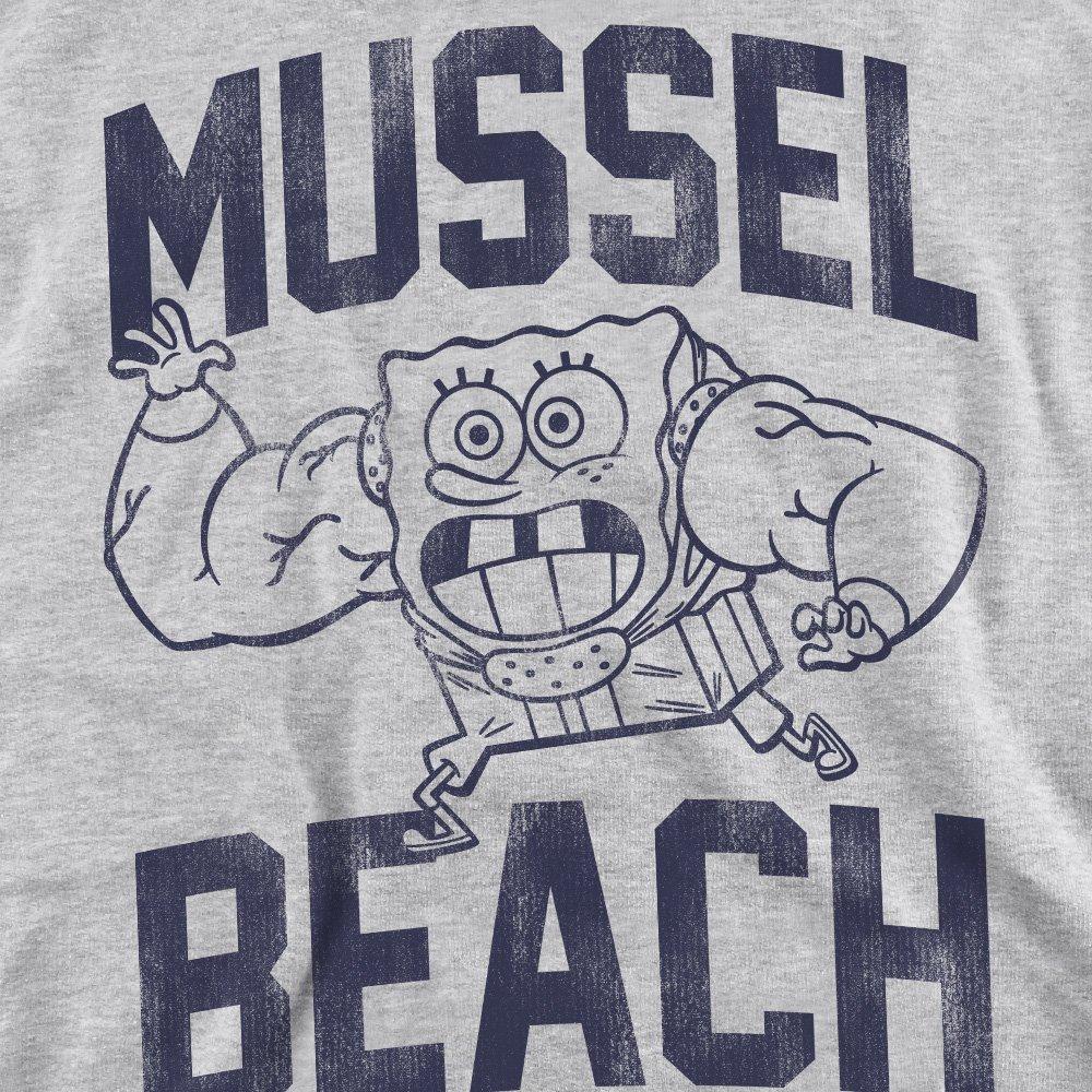 Light Grey - Spongebob - Spongebob Mussle Beach Lifting Team Crew Sweatshir - 2