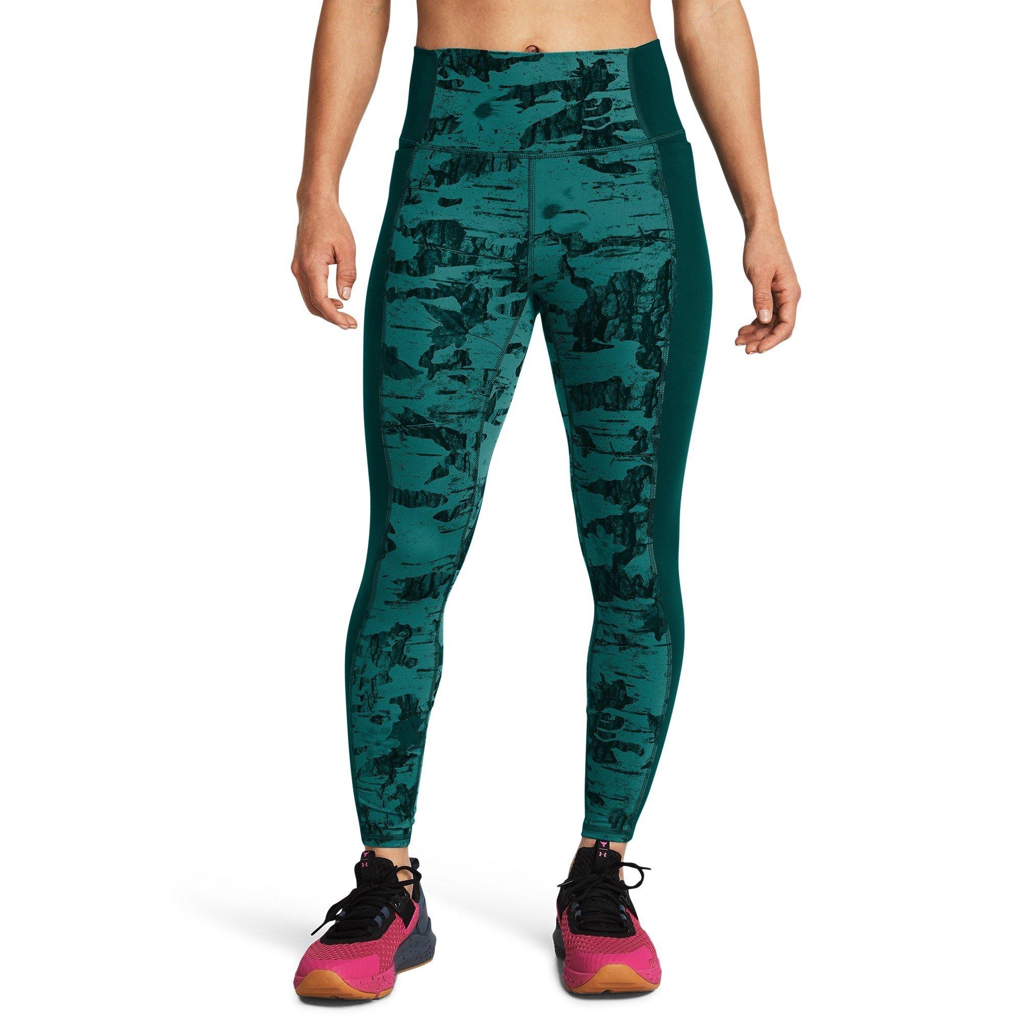 Green - Under Armour - Large Ankle-Length Gym Legging - 3
