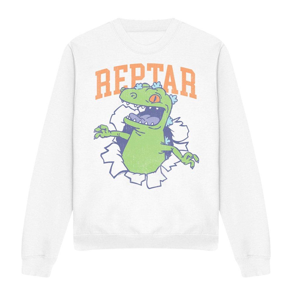 White - Nickelodeon - Rugrats Reptar Shirt Rip Crew Sweatshirt White - 4