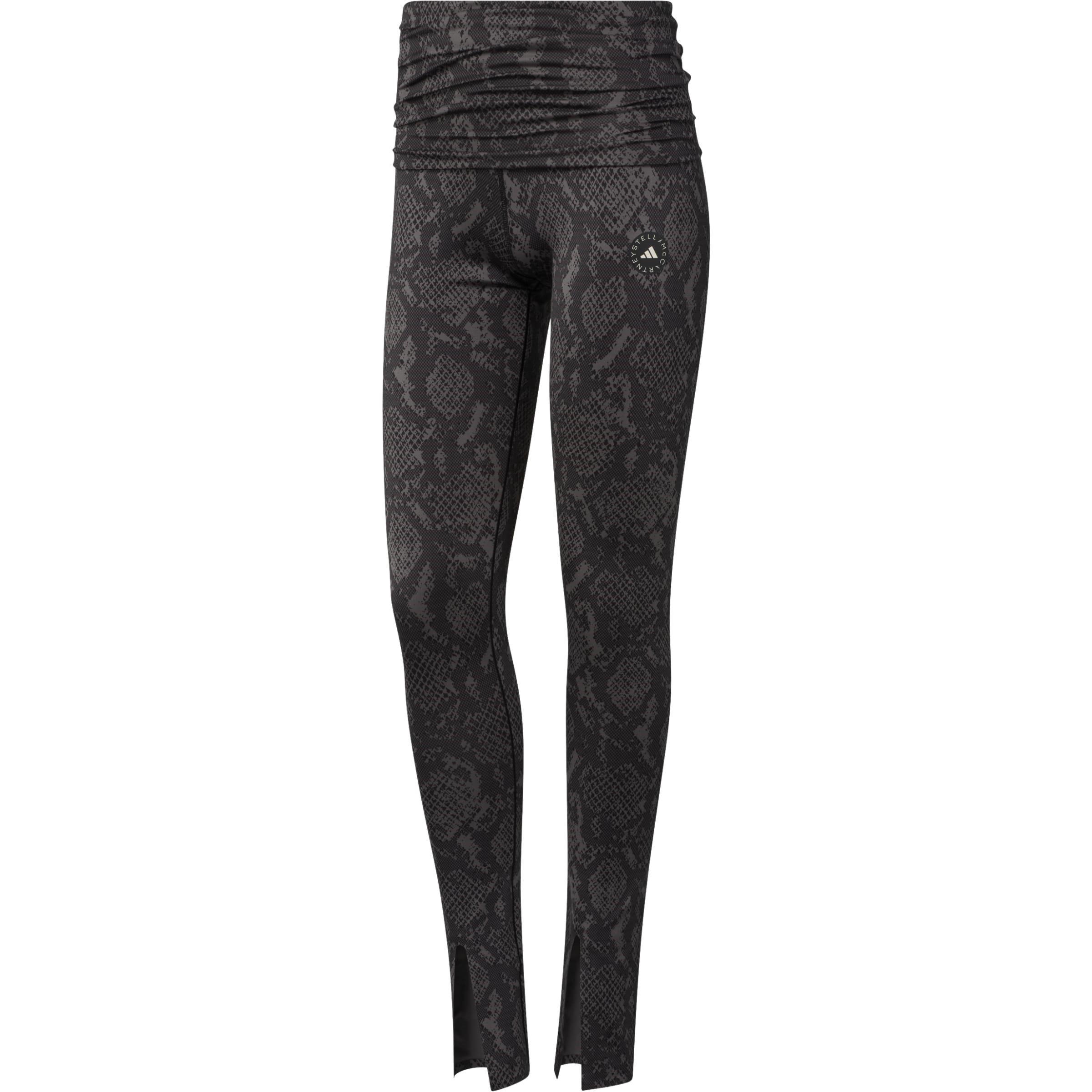 Python Charcoal - adidas by Stella McCartney - Women's Split Performance Gym Leggings - 1