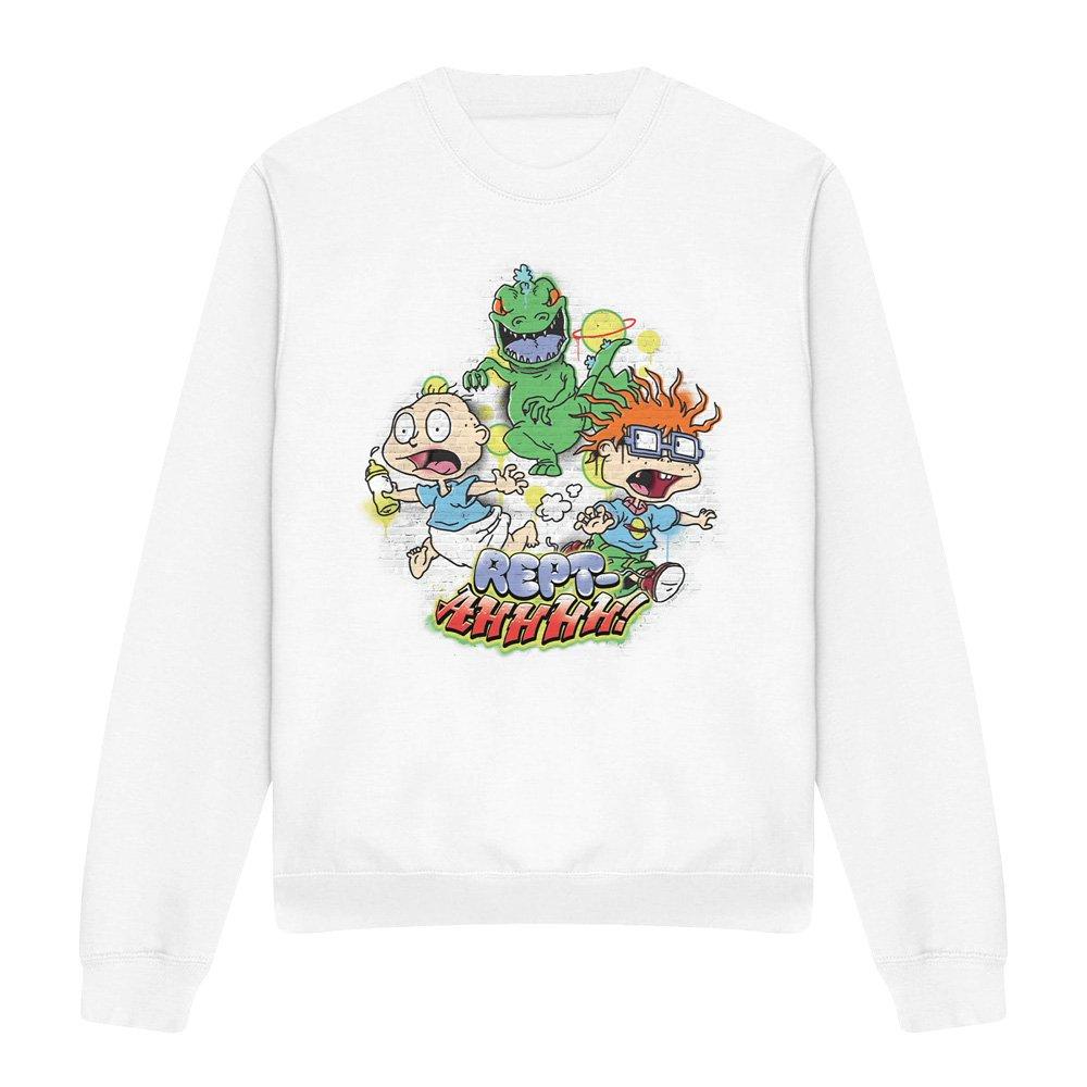 White - Nickelodeon - Rugrats Tommy And Chucky Rept-Ahhhhh! Crew Sweatsh - 4