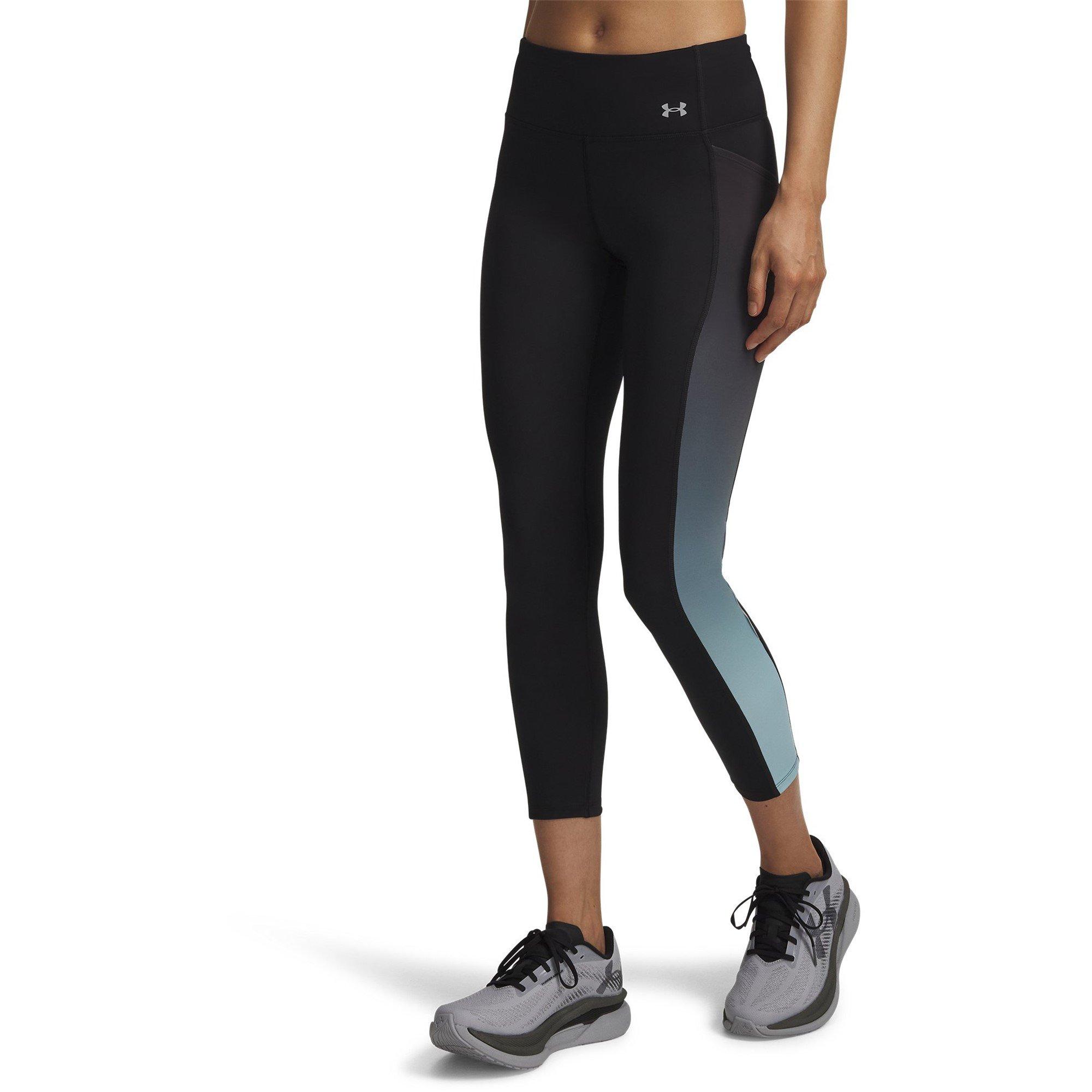 Black/Mint/Refl - Under Armour - Womens Velociti Printed Performance Gym Legging - 1