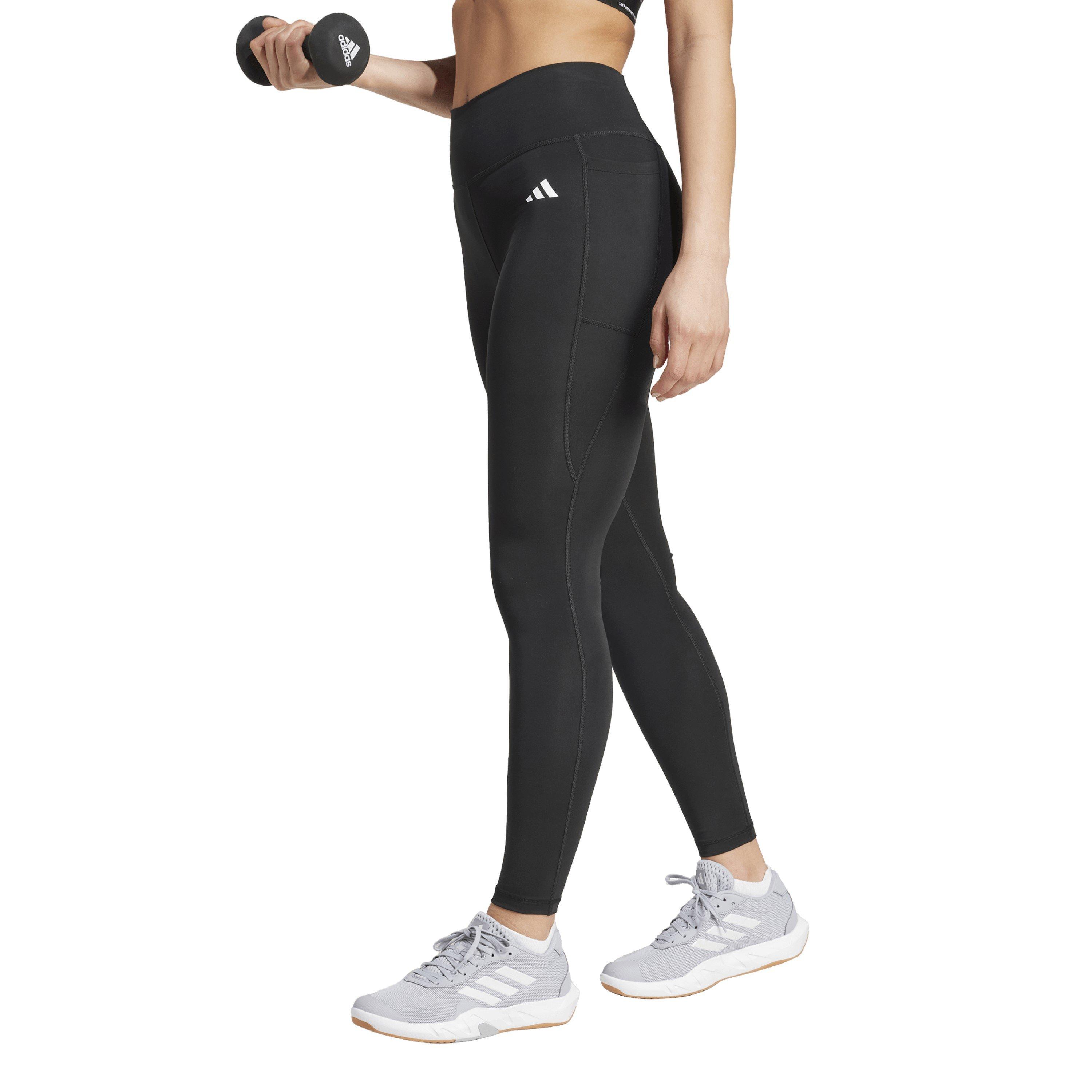 Black - adidas - Optime Essentials Stash Pocket Womens Full-Length Leggings - 2