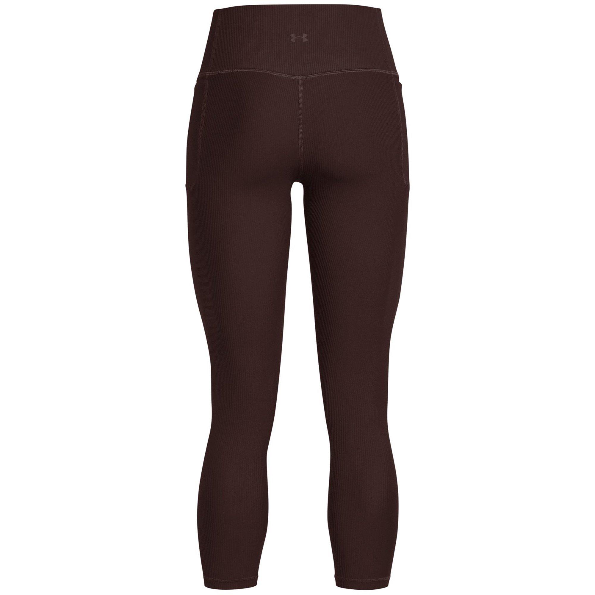 Brown - Under Armour - Meridian Rib Performance Gym Leggings - 2