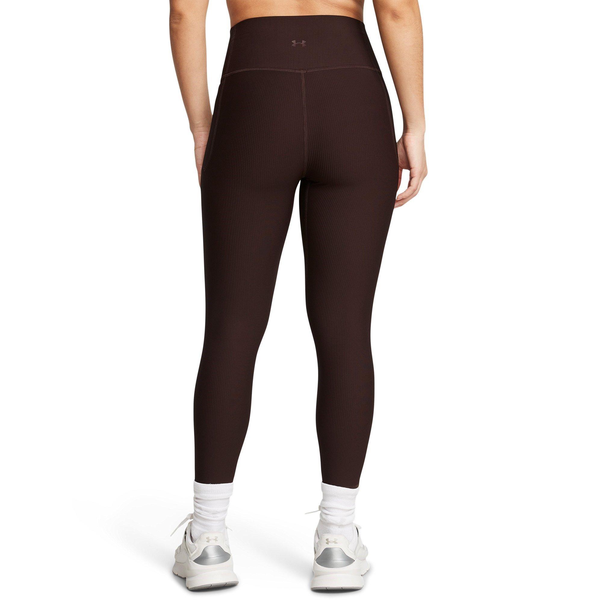 Brown - Under Armour - Meridian Rib Performance Gym Leggings - 4