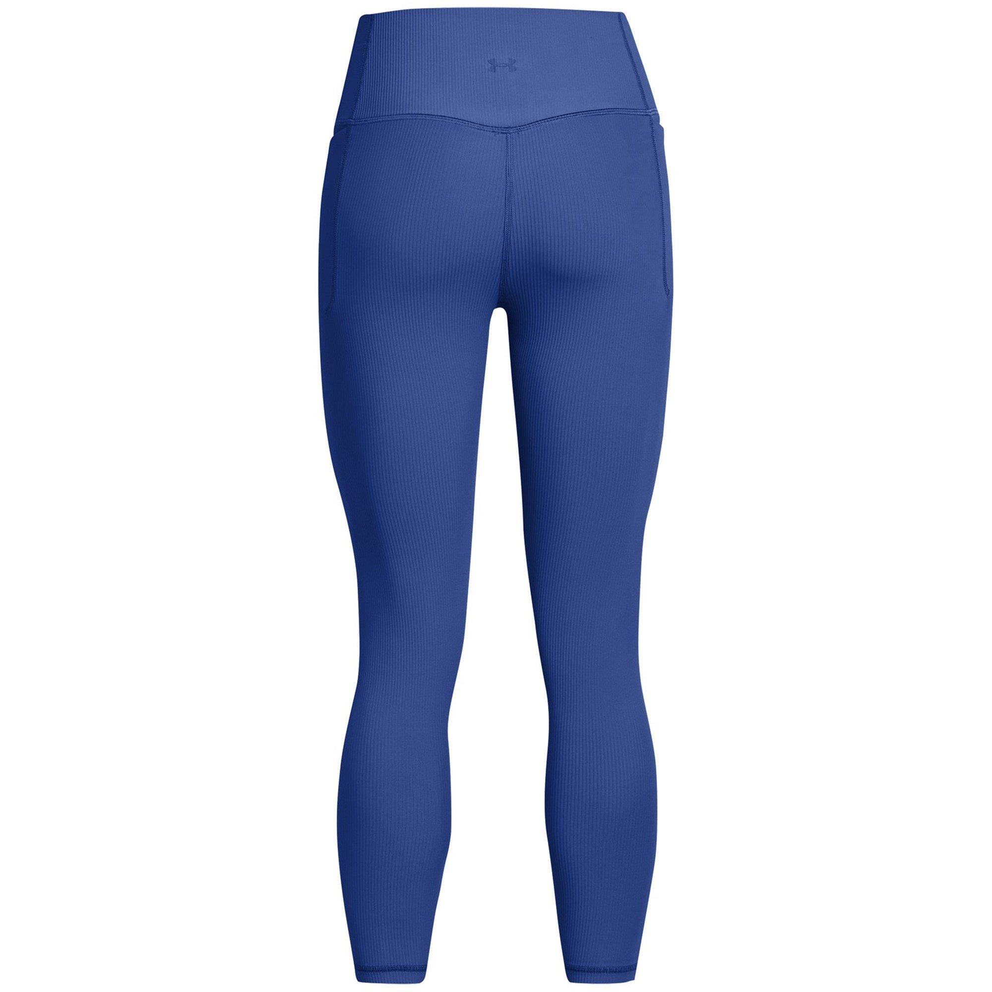Blue - Under Armour - Women's Meridian Rib Performance Gym Leggings - 2