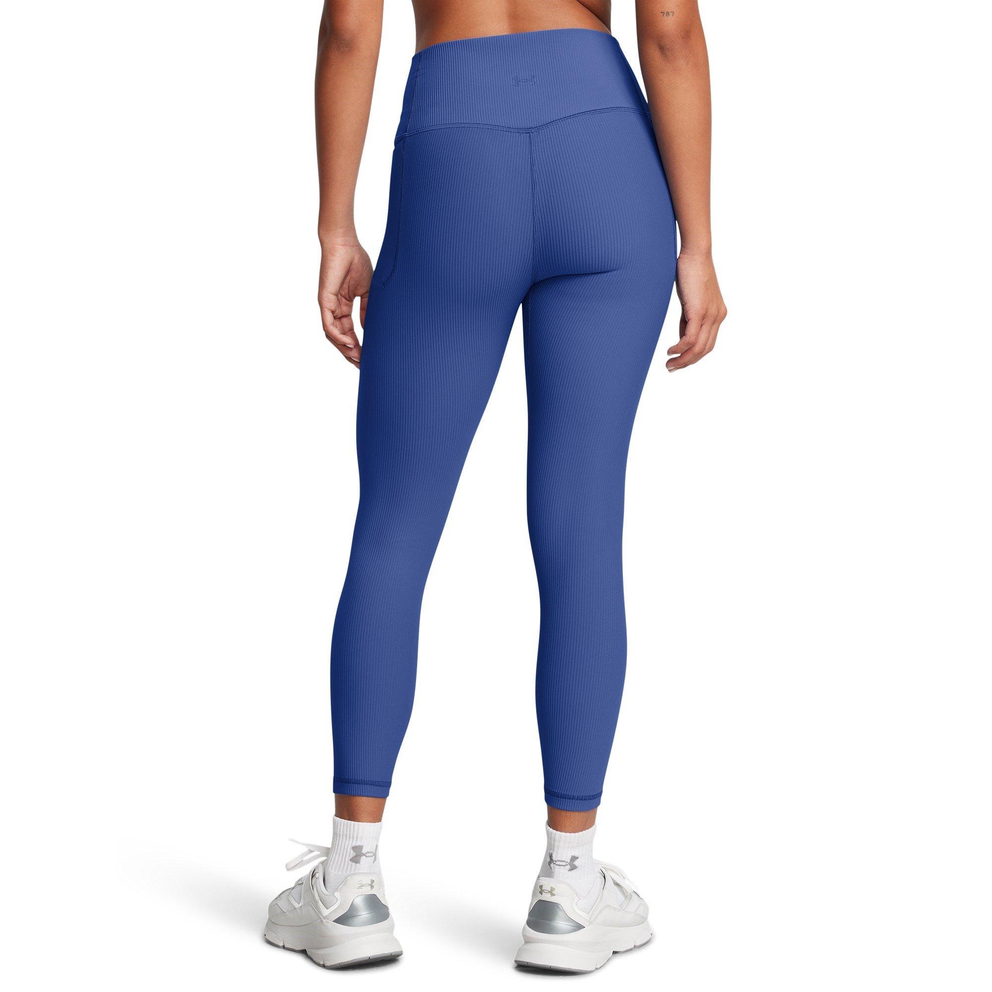 Blue - Under Armour - Women's Meridian Rib Performance Gym Leggings - 4
