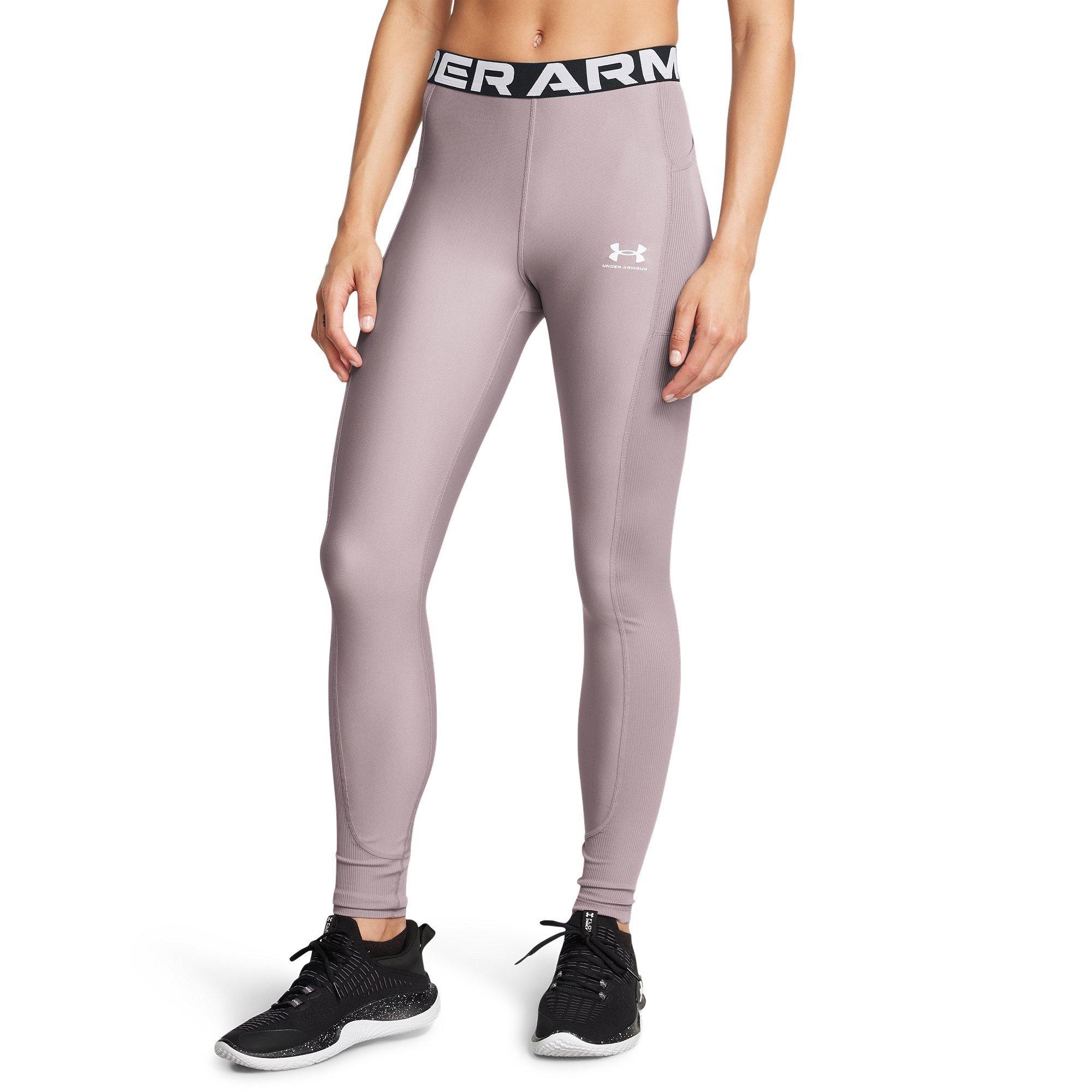 Grey - Under Armour - HeatGear Gym Leggings - 3