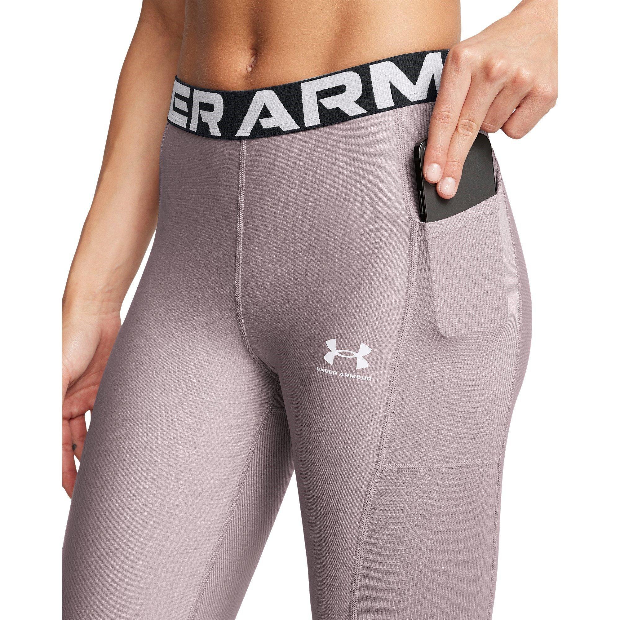 Grey - Under Armour - HeatGear Gym Leggings - 5