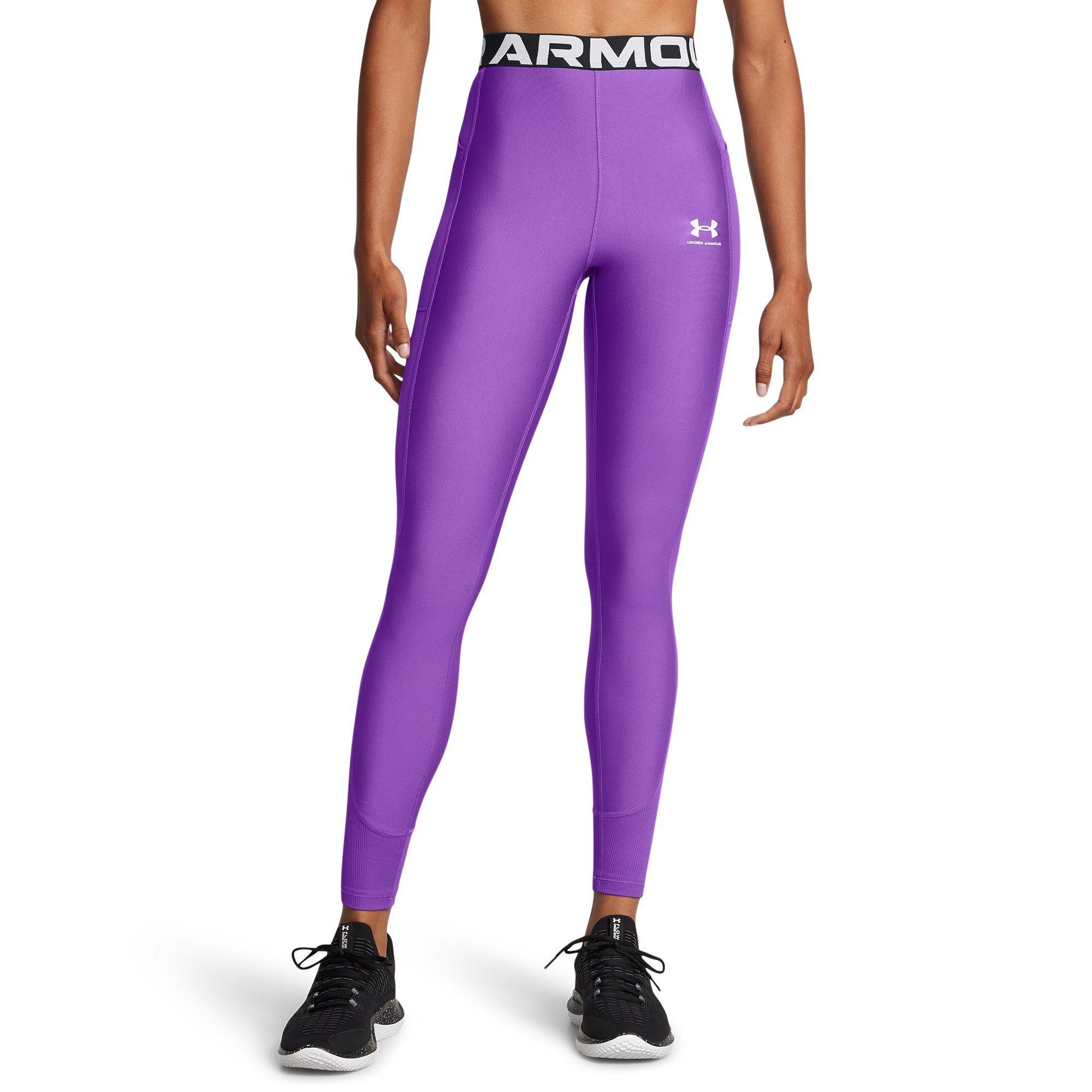 Purple - Under Armour - Women's HeatGear Gym Leggings - 3