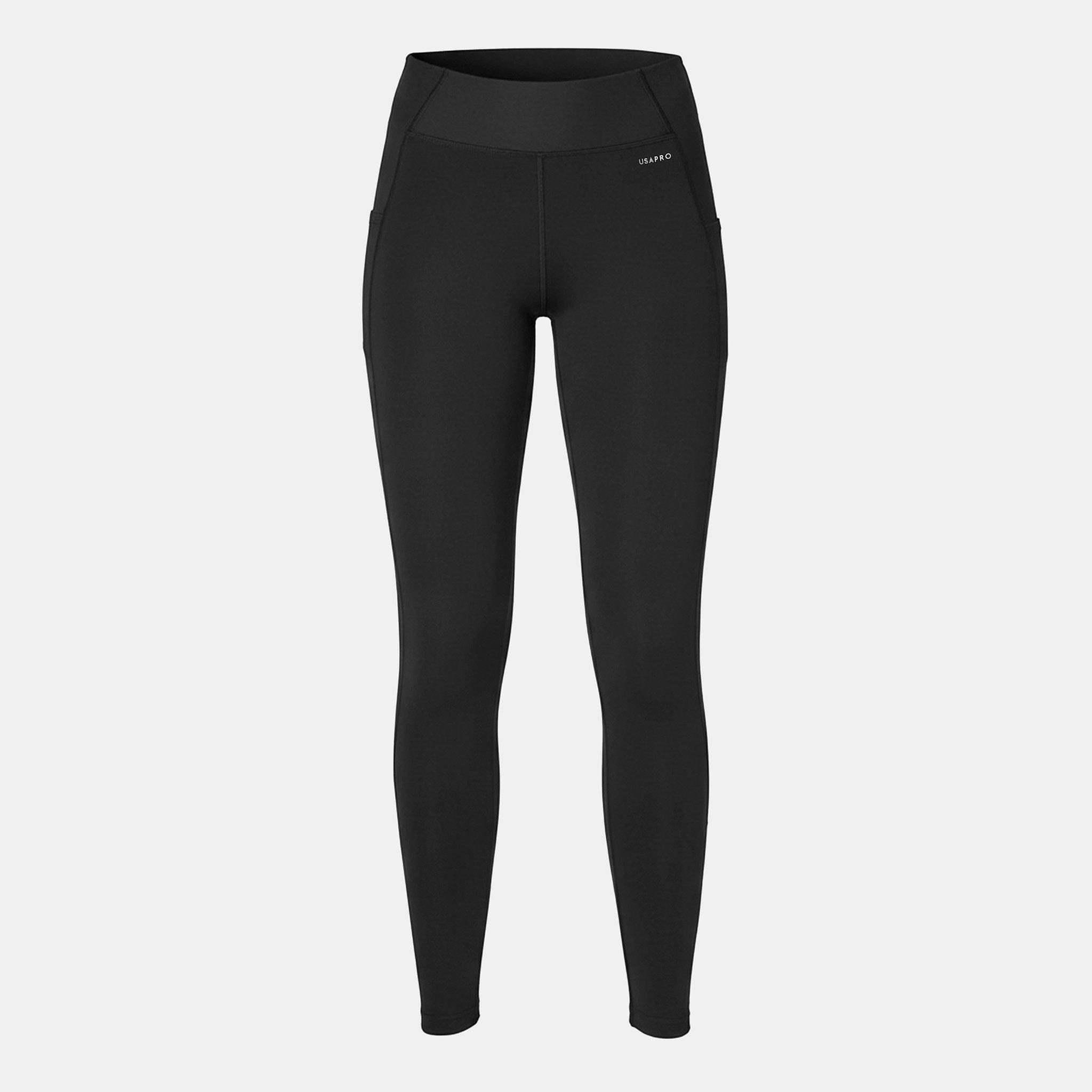 Black - USA Pro - Mid Rise Leggings - 1
