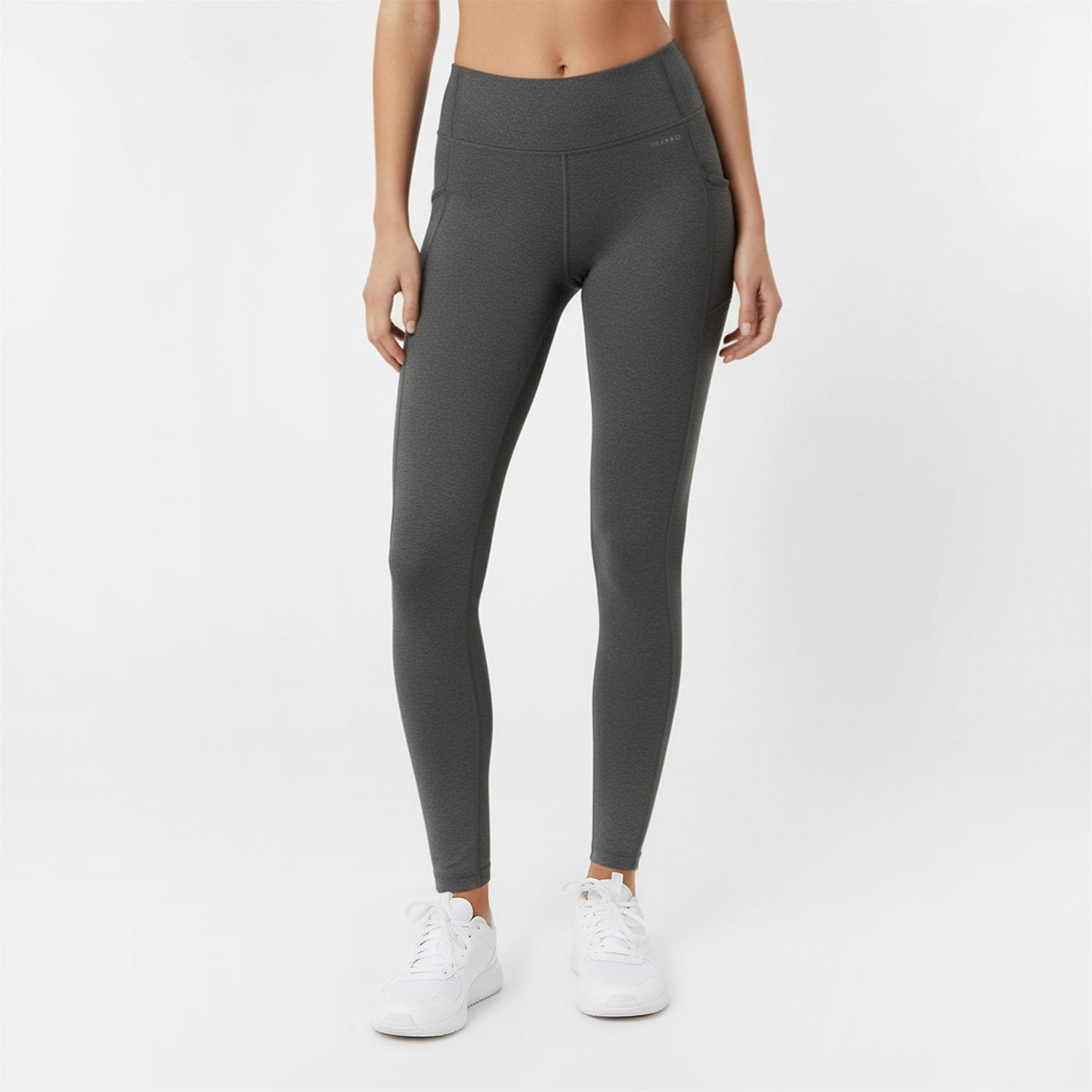 Holzkohle Melange - USA Pro - Mid Rise Leggings - 3