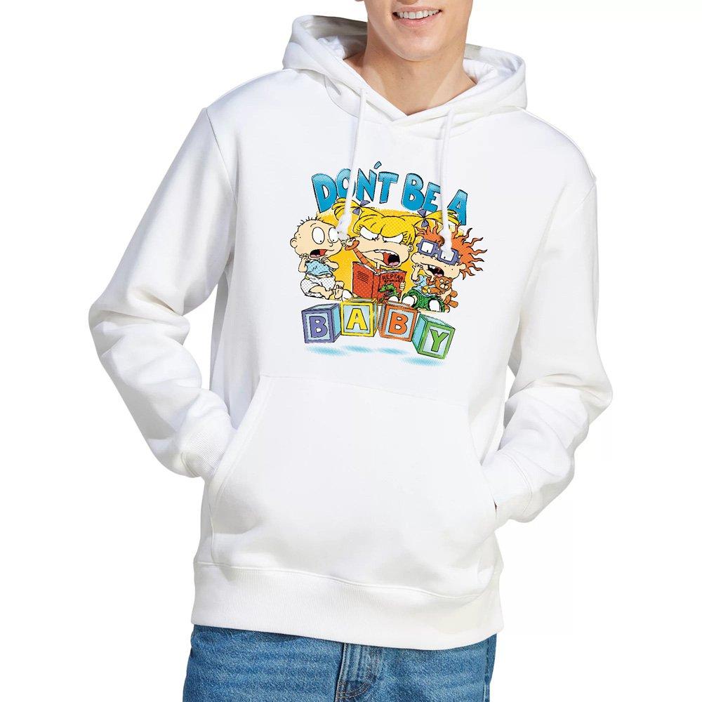 White - Nickelodeon - Rugrats DonT Be A Baby Blocks Hoddie White - 1