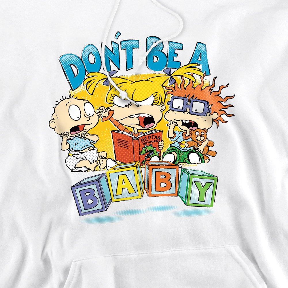 White - Nickelodeon - Rugrats DonT Be A Baby Blocks Hoddie White - 2