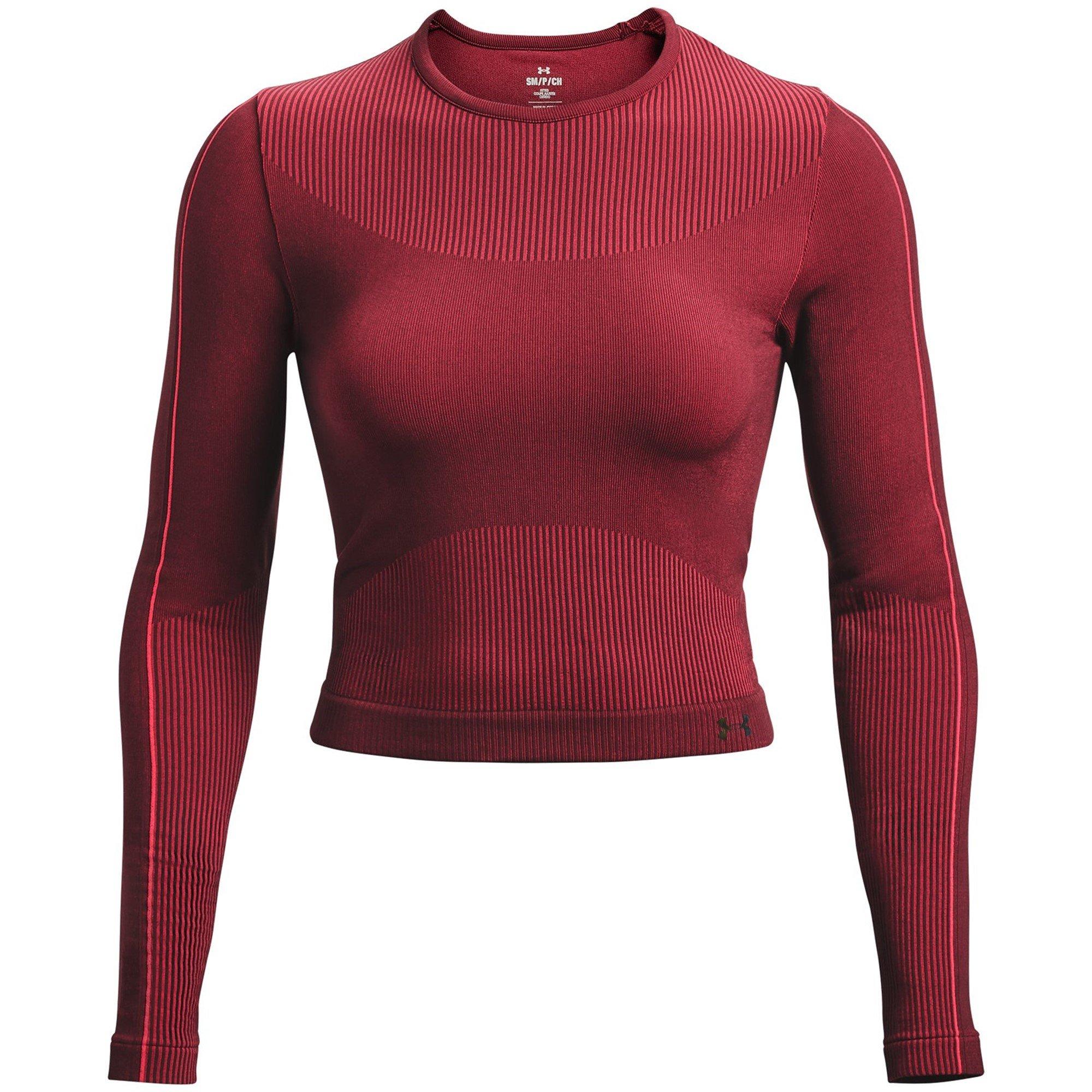 Red - Under Armour - RUSH™ Seamless Long Sleeve Sports Top Womens - 1