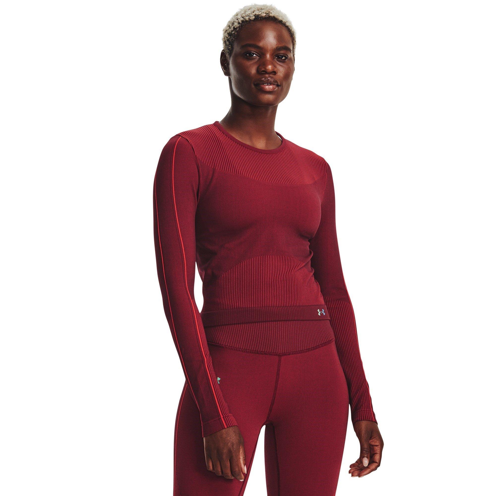 Crvena - Under Armour - Armour RUSH™ Seamless Long Sleeve Sports Top Womens - 2