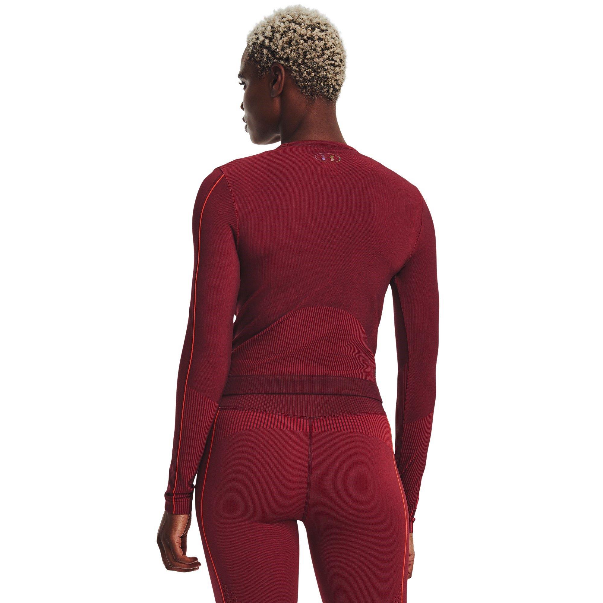 Crvena - Under Armour - Armour RUSH™ Seamless Long Sleeve Sports Top Womens - 3