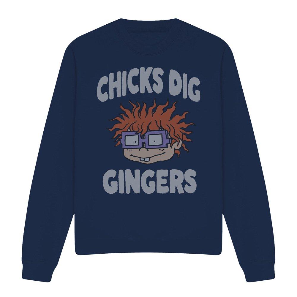 Navy - Nickelodeon - Rugrats Chicks Dig Gingers Unisex Crew Sweatshirt - 4