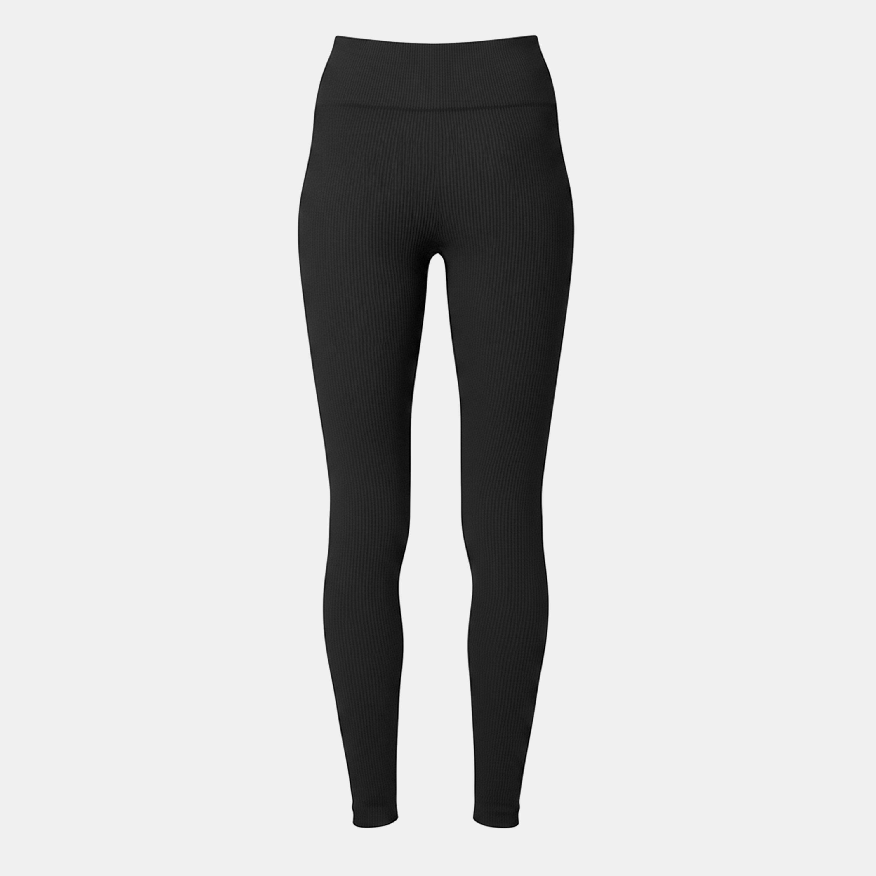 Black - USA Pro - Ribbed Leggings Womens - 2