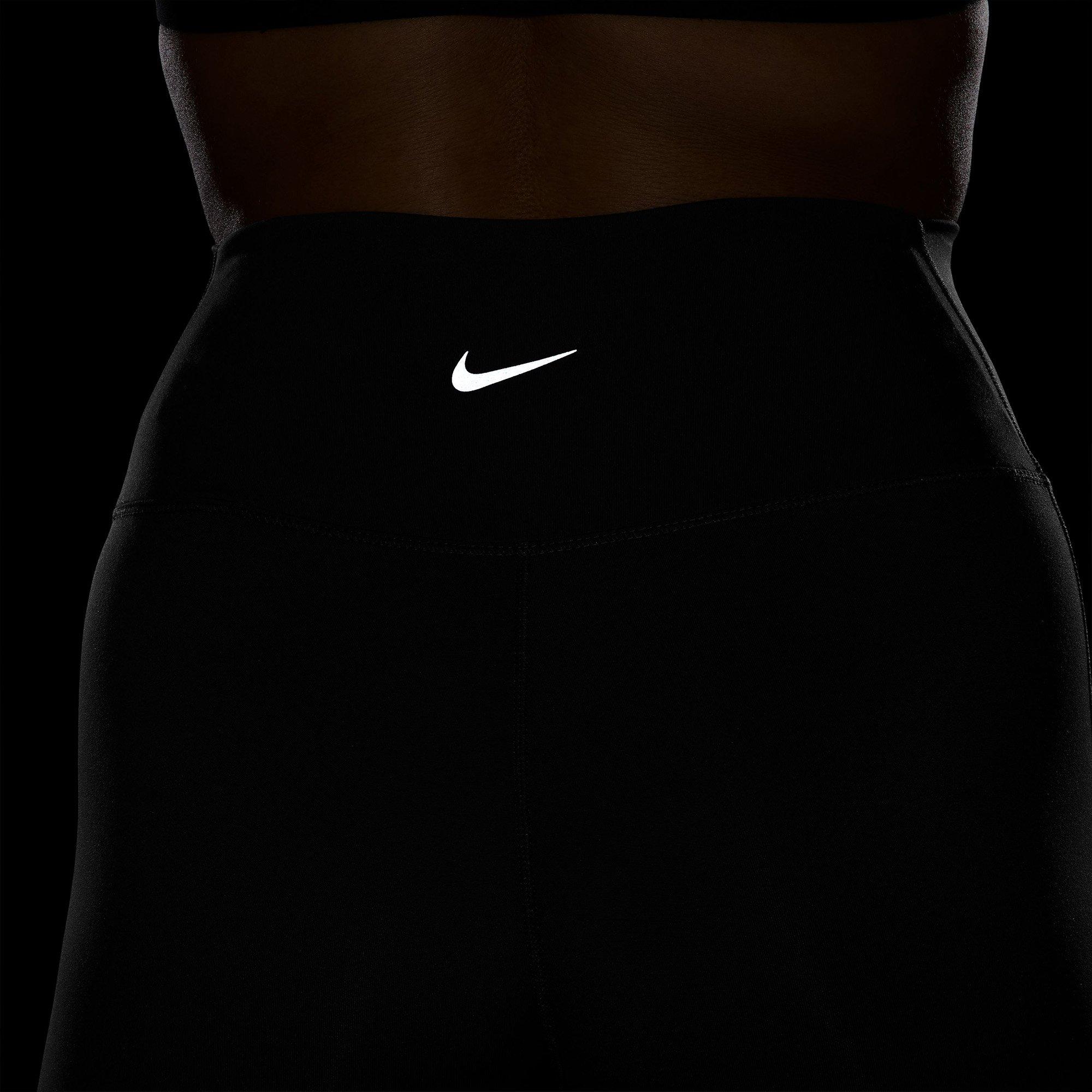 Black/Black - Nike - One Seamless Front Womens Performance High Waisted Full Length Leggings - 7