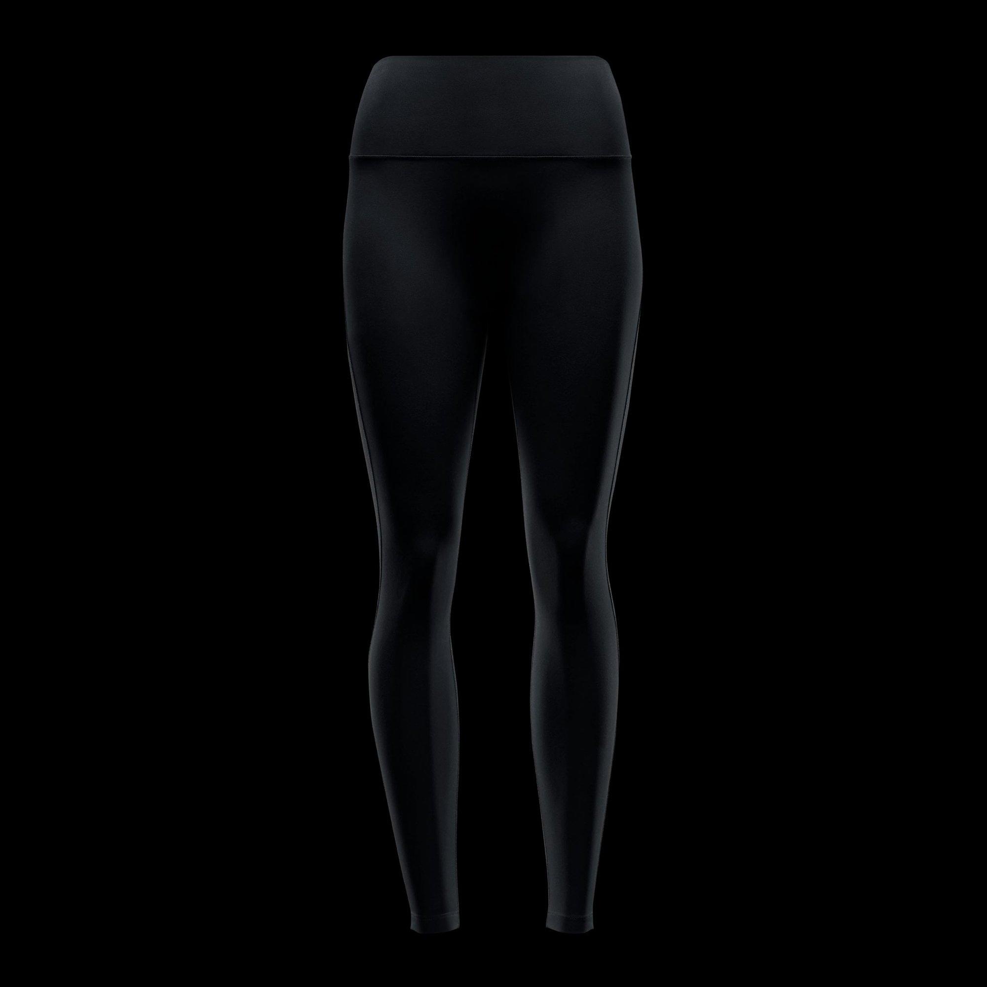 Black/Black - Nike - One Seamless Front Womens Performance High Waisted Full Length Leggings - 8
