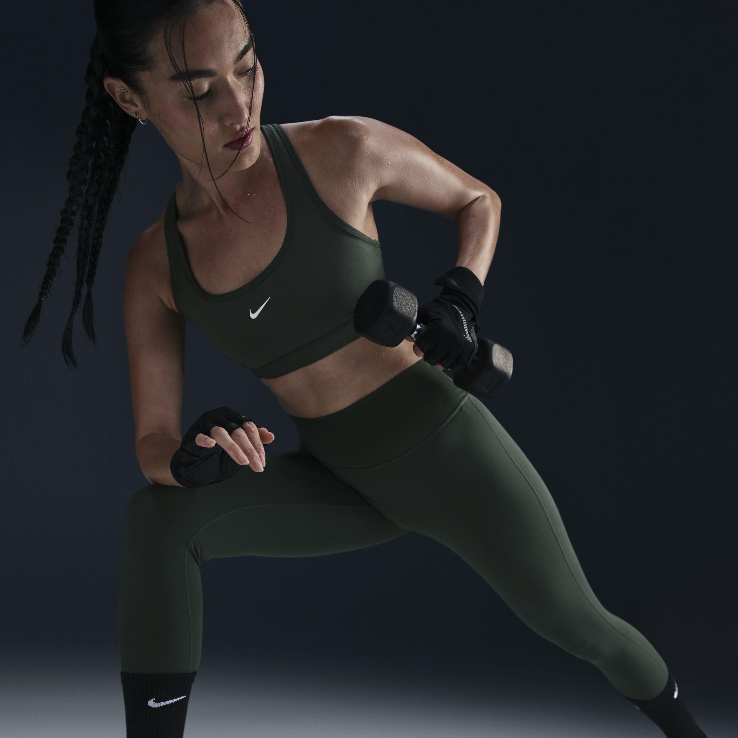 Vin.Green/Black - Nike - Nike One Seamless Front Womens Performance High Waisted Full Length Leggings - 2