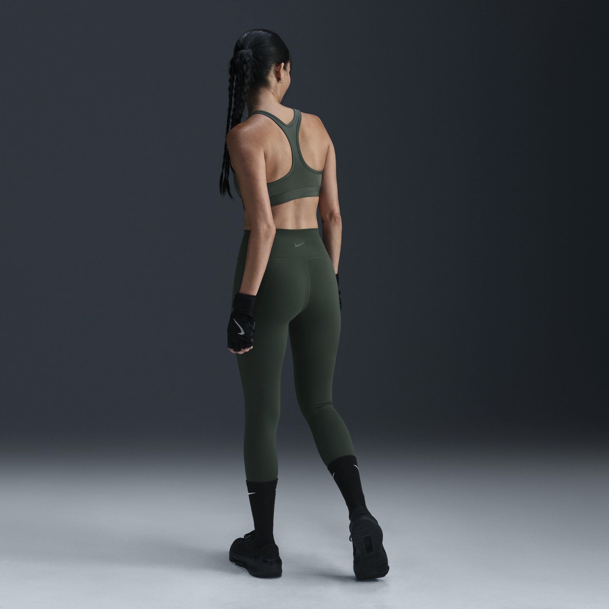 Vin.Green/Black - Nike - Nike One Seamless Front Womens Performance High Waisted Full Length Leggings - 4